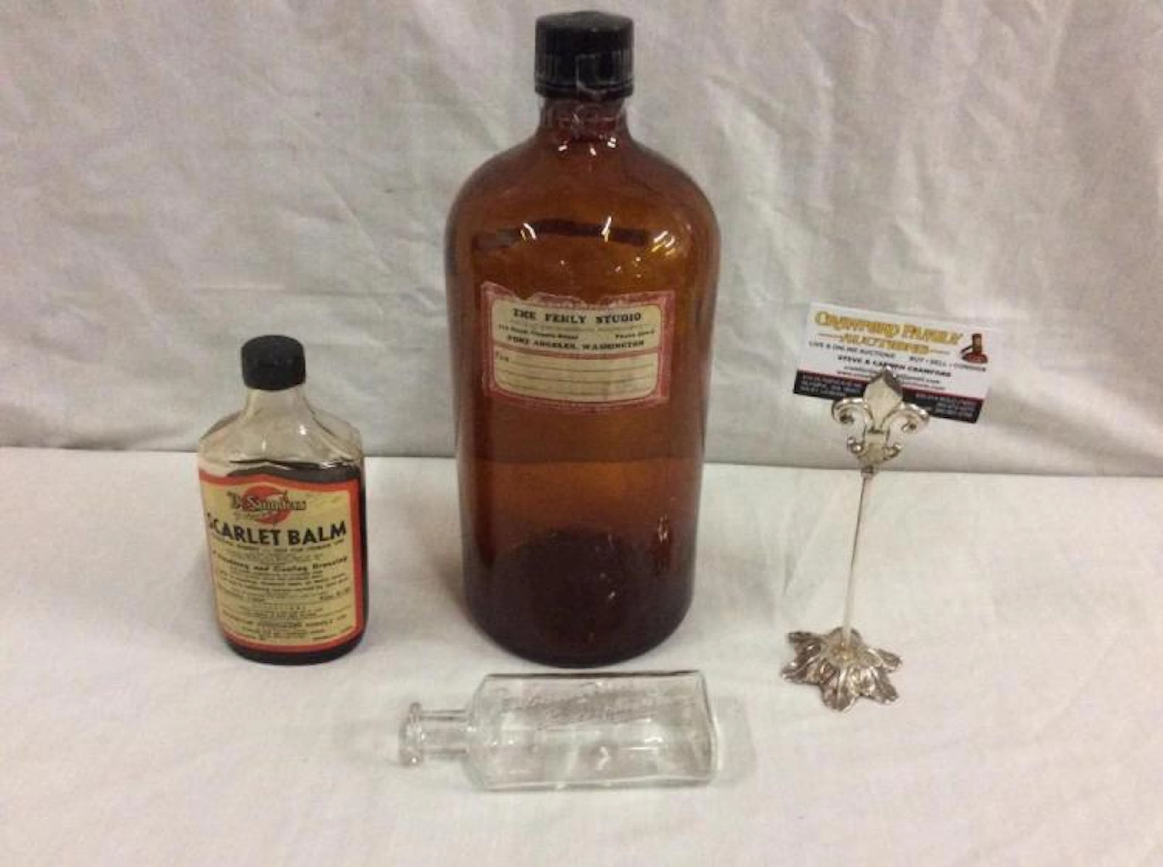 3 antique bottles incl