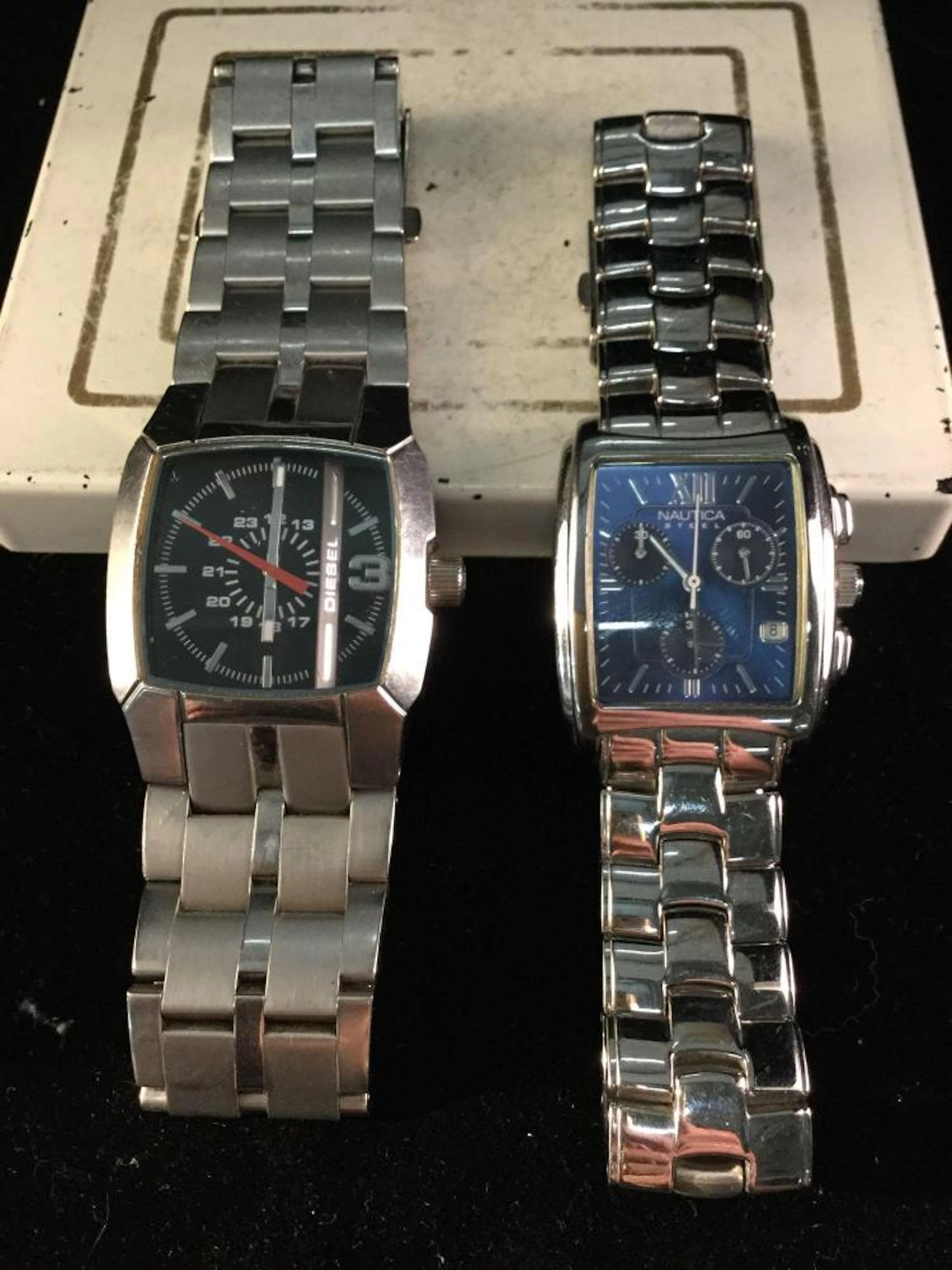 A Nautica Steel men?s watch and a Diesel ?only the brave? men?s watch