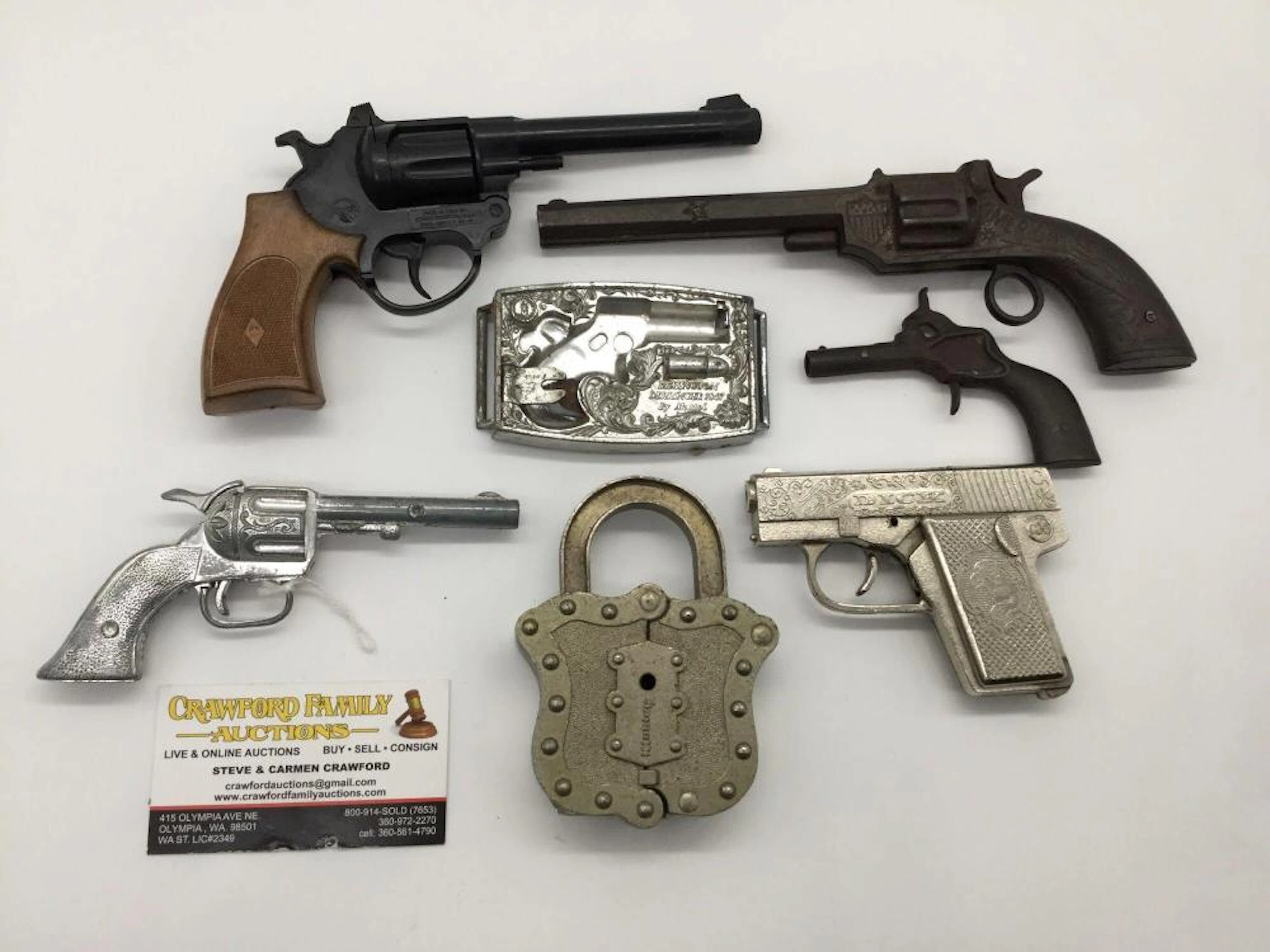 7 rare cap gun pistols incl