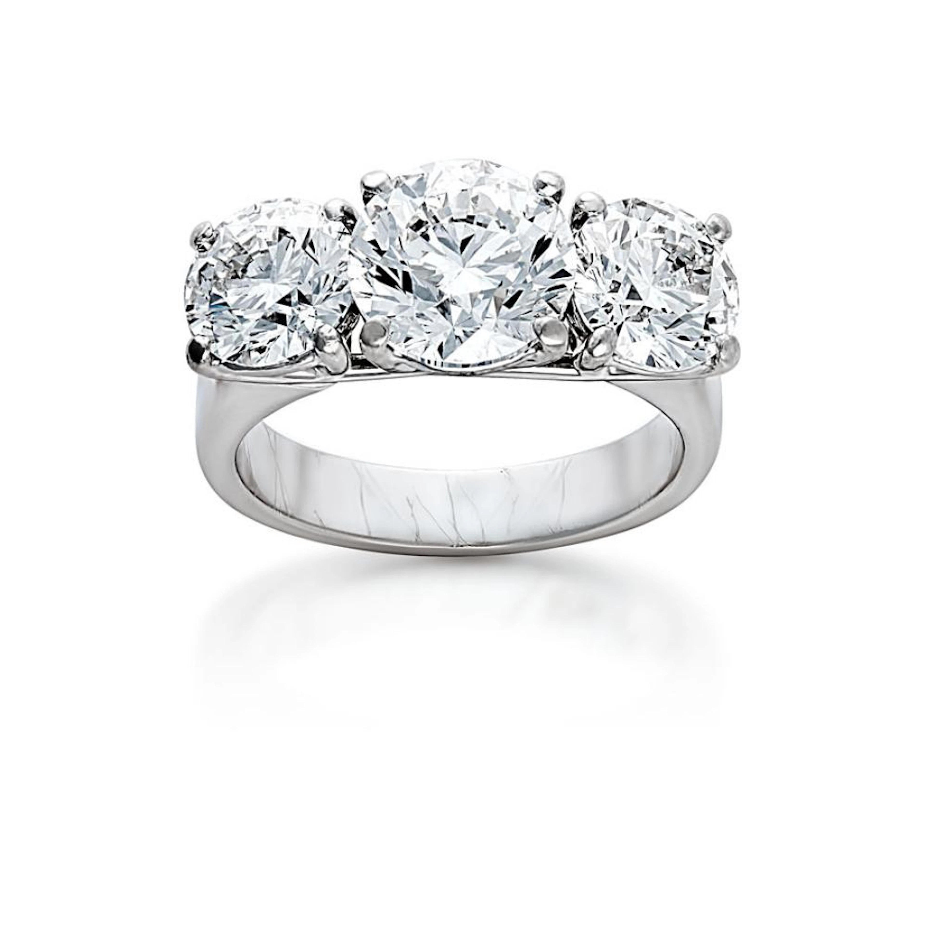 Platinum and diamond ring