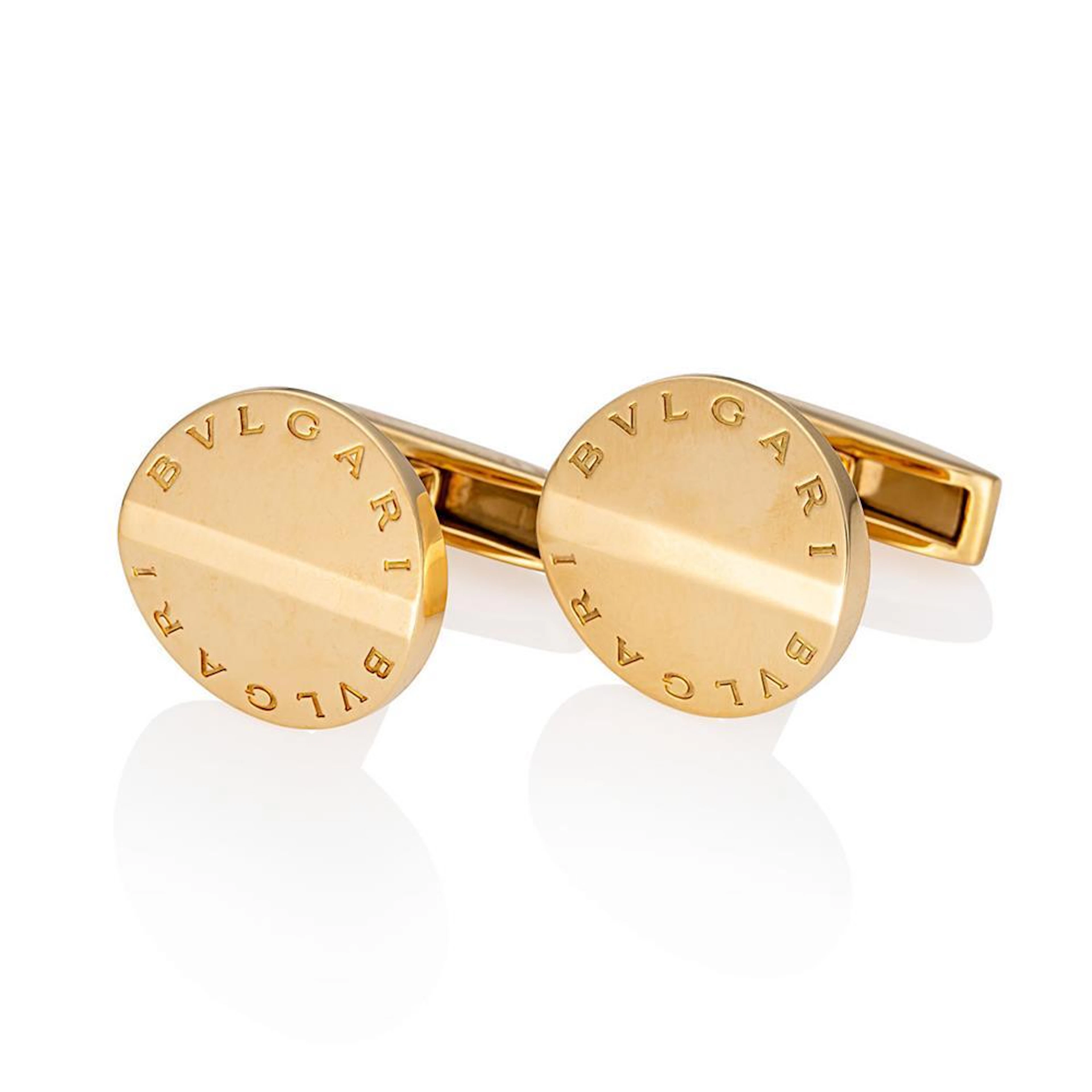 Pair of 18ct gold cufflinks, Bulgari