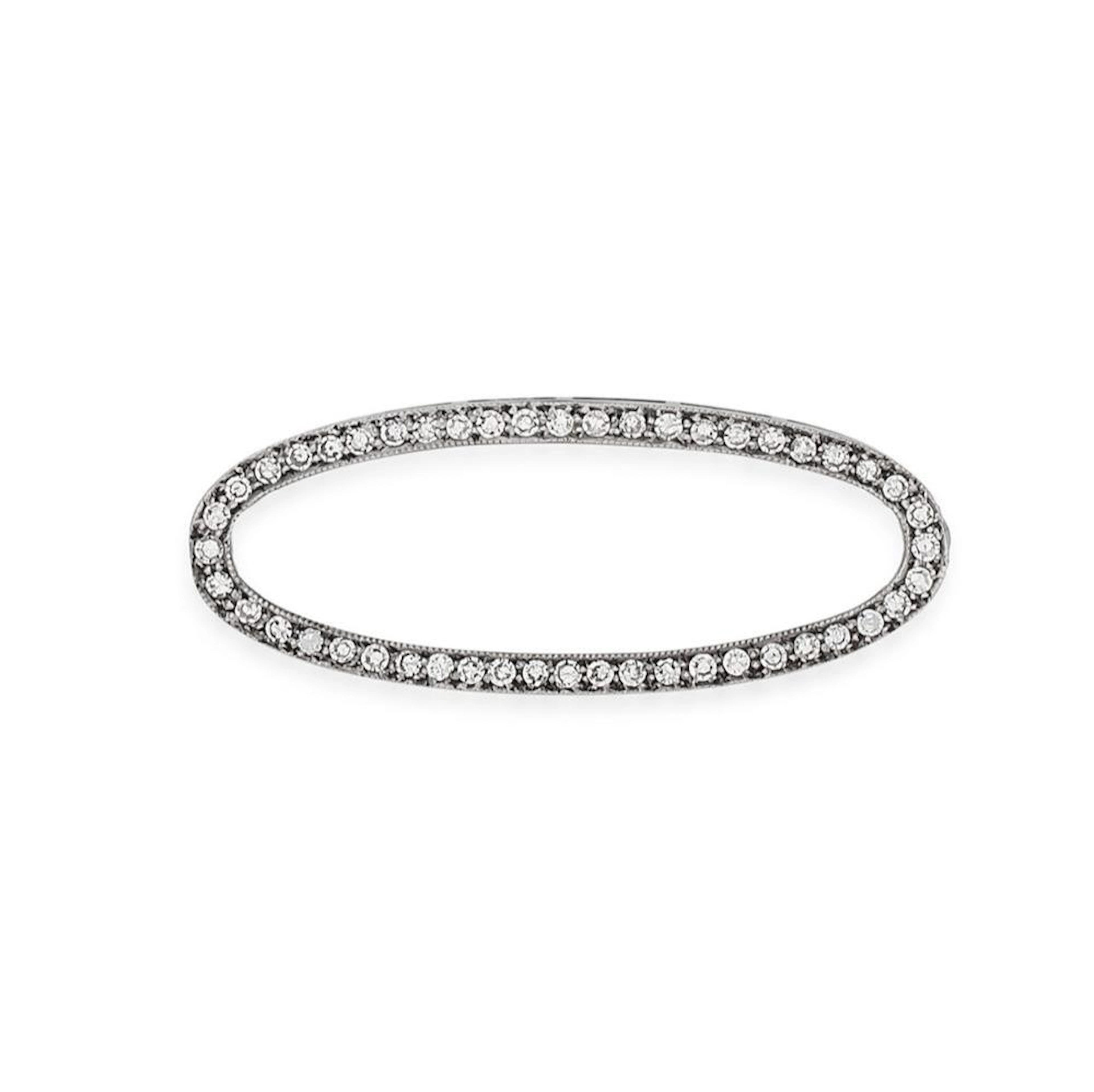 18ct white gold and diamond hair clip