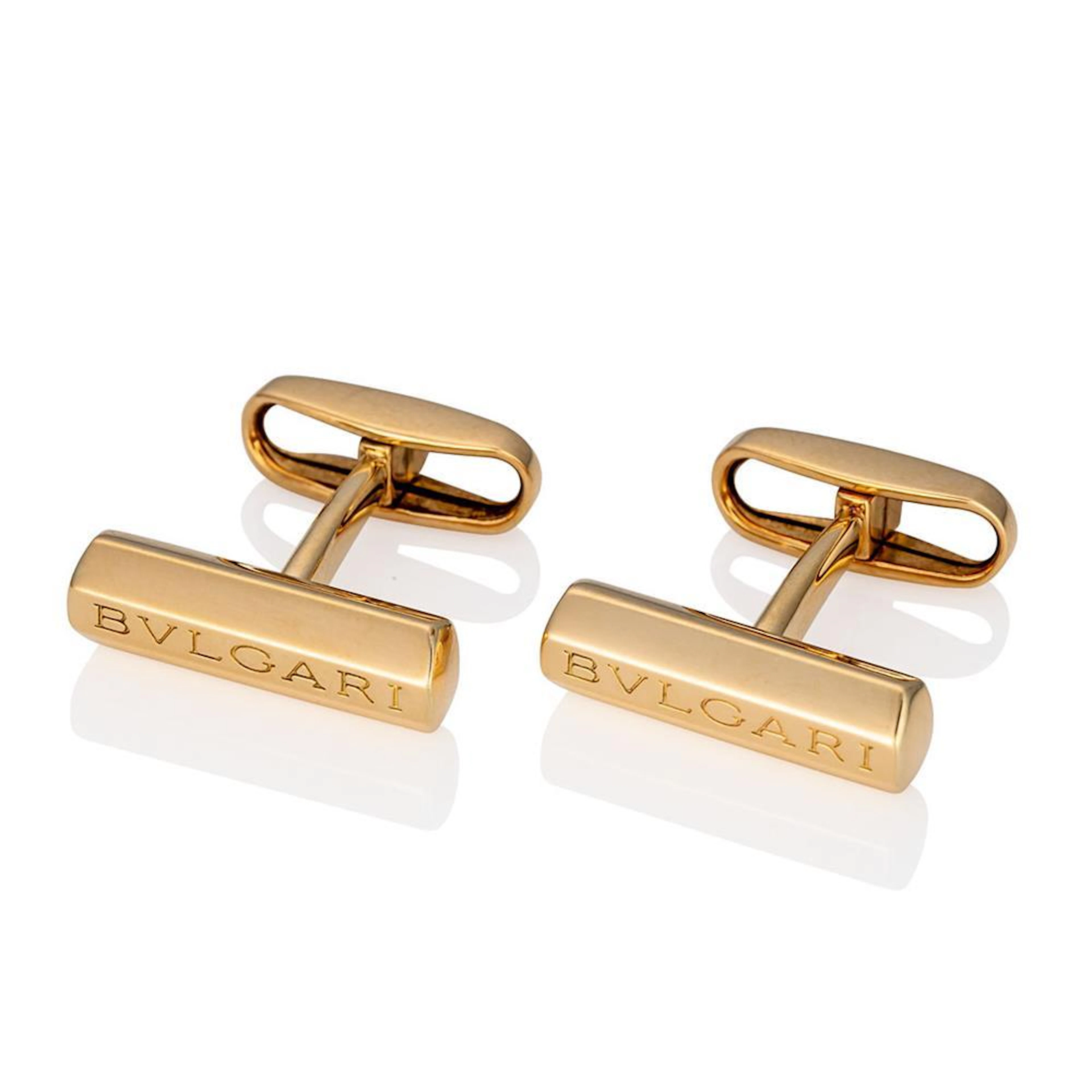 Pair of 18ct gold cufflinks, Bulgari