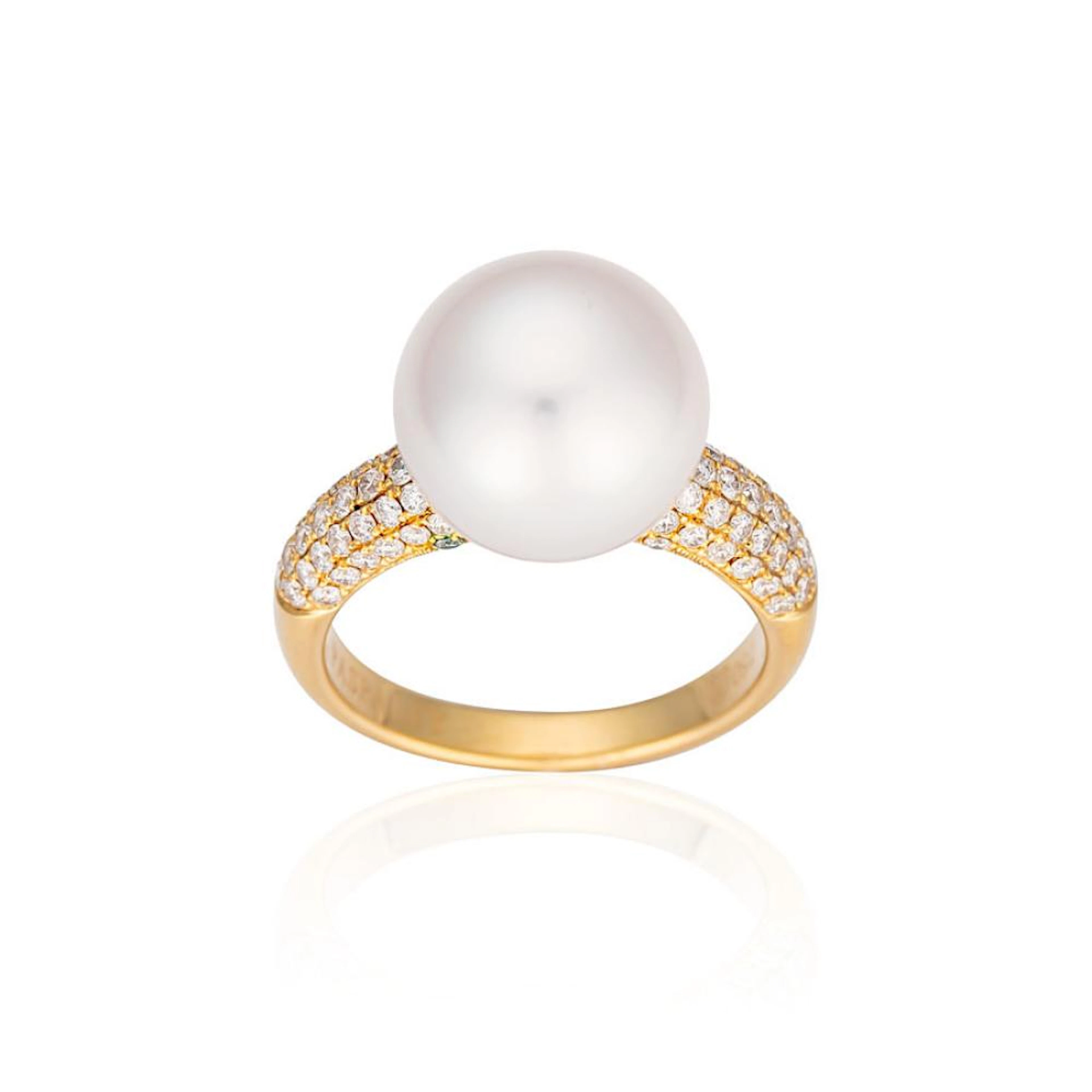 South Sea pearl and diamond ring, Paspaley