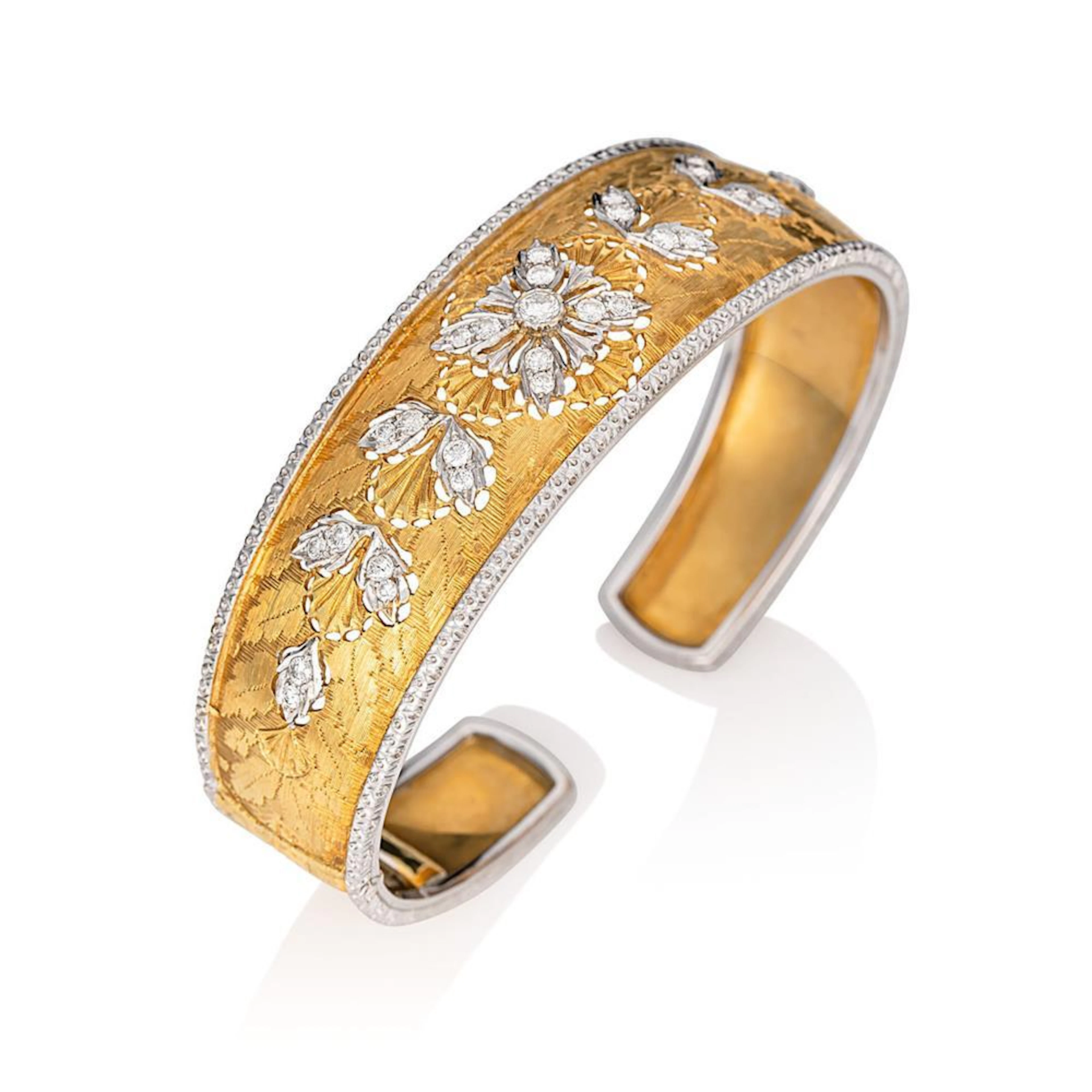 18ct bi-colour gold and diamond bracelet, Mario Buccellati