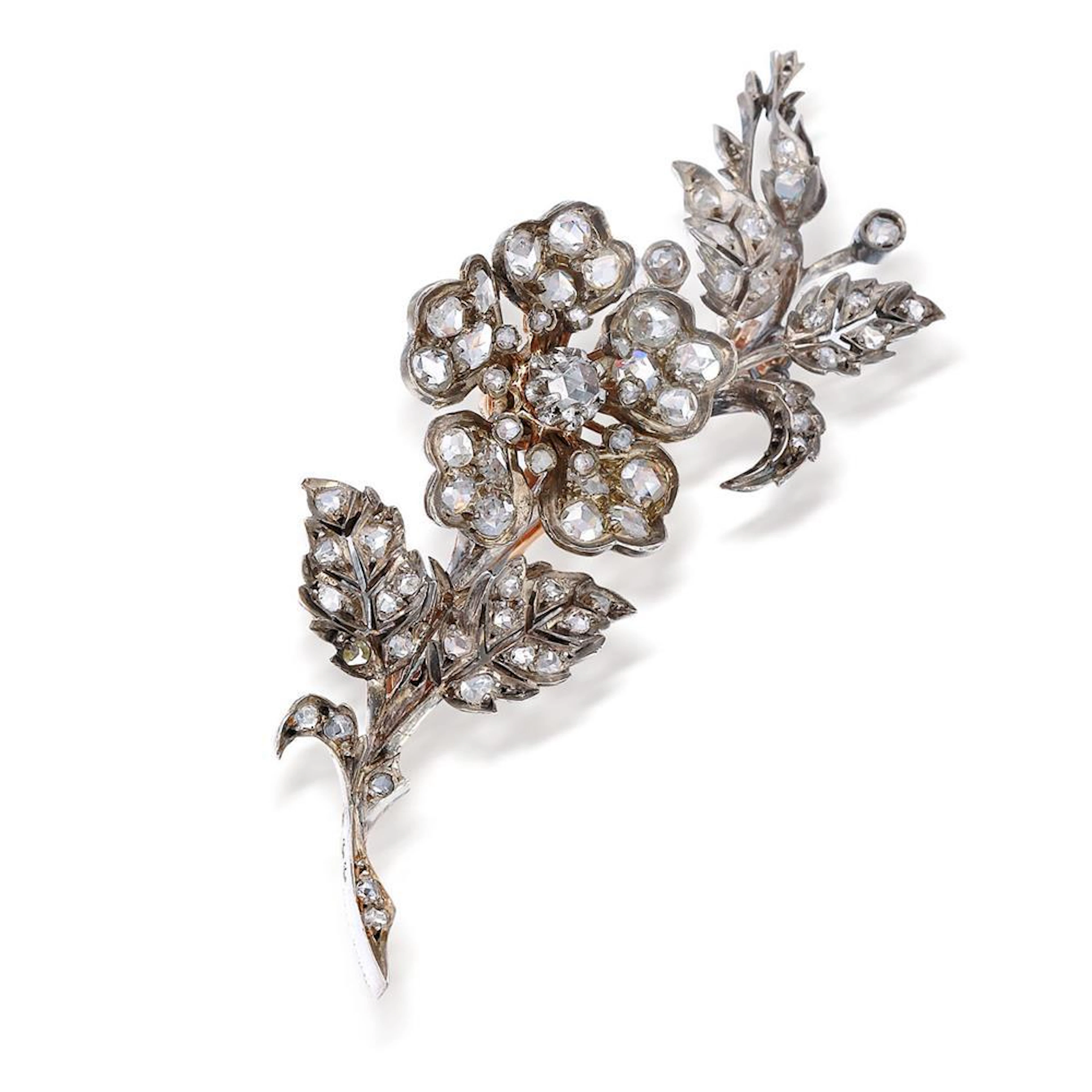 Diamond brooch, late 19th century