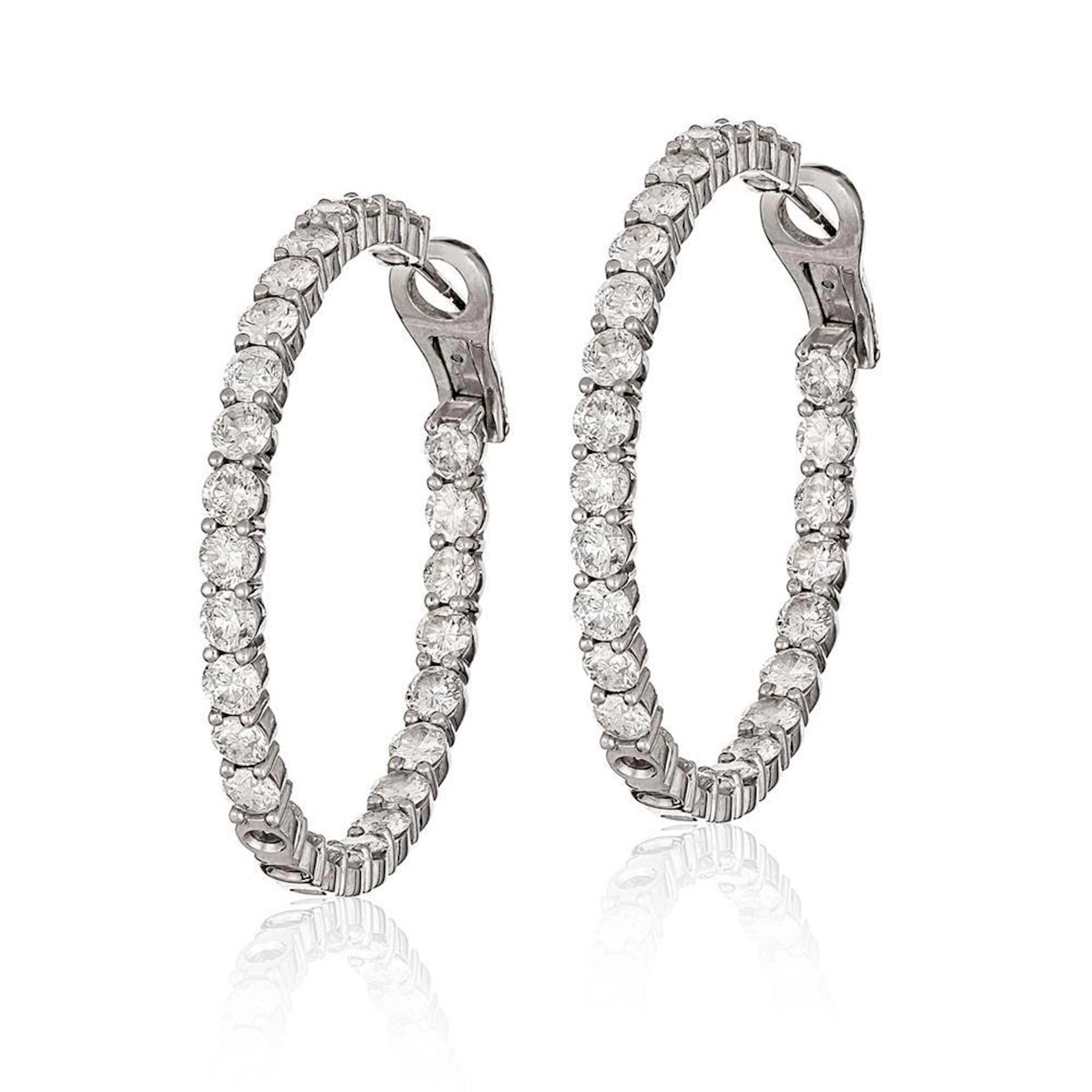 Pair of diamond earrings