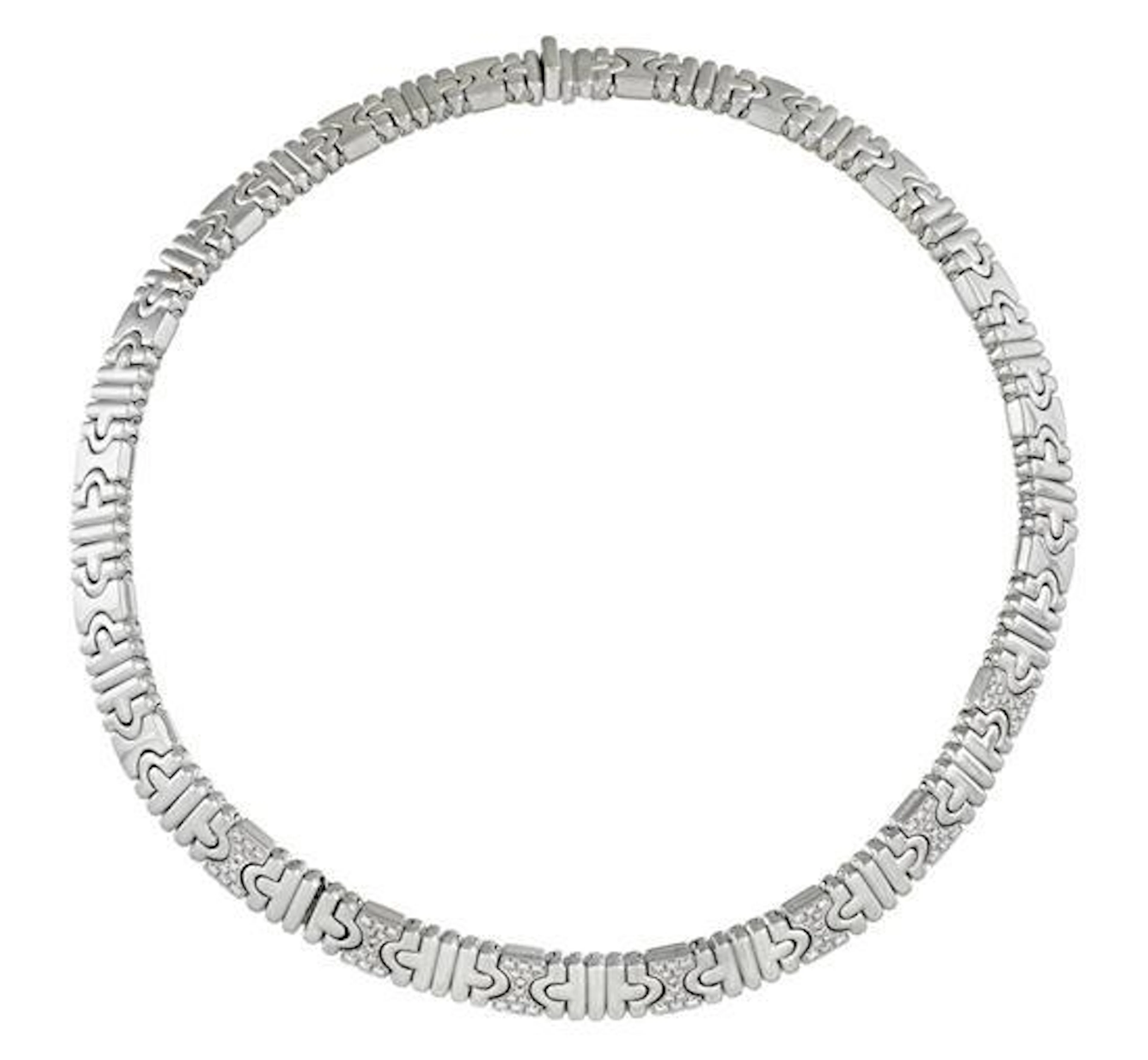 18ct white gold and diamond 'Parentesi' necklace, Bulgari