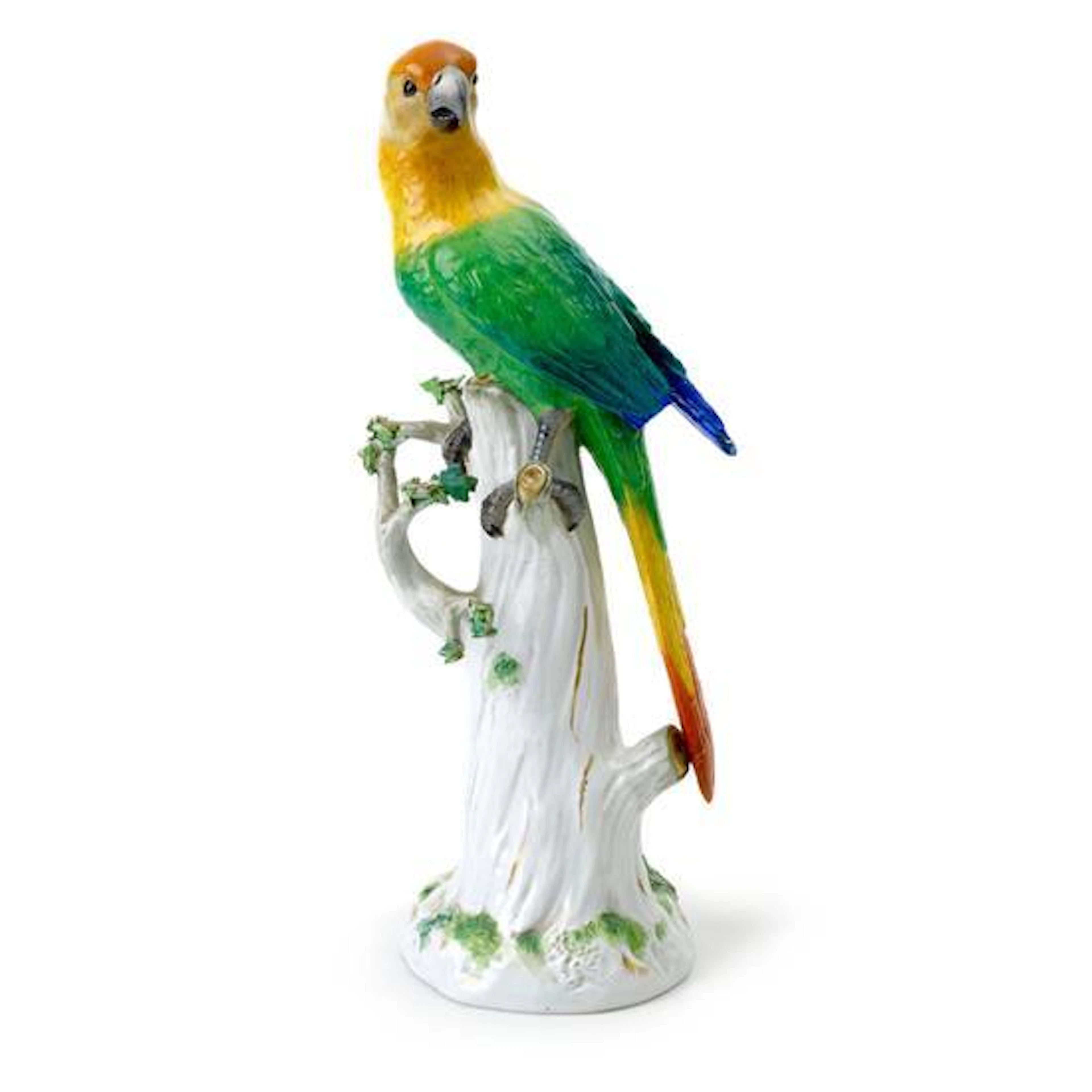 A Meissen porcelain model of a parrot