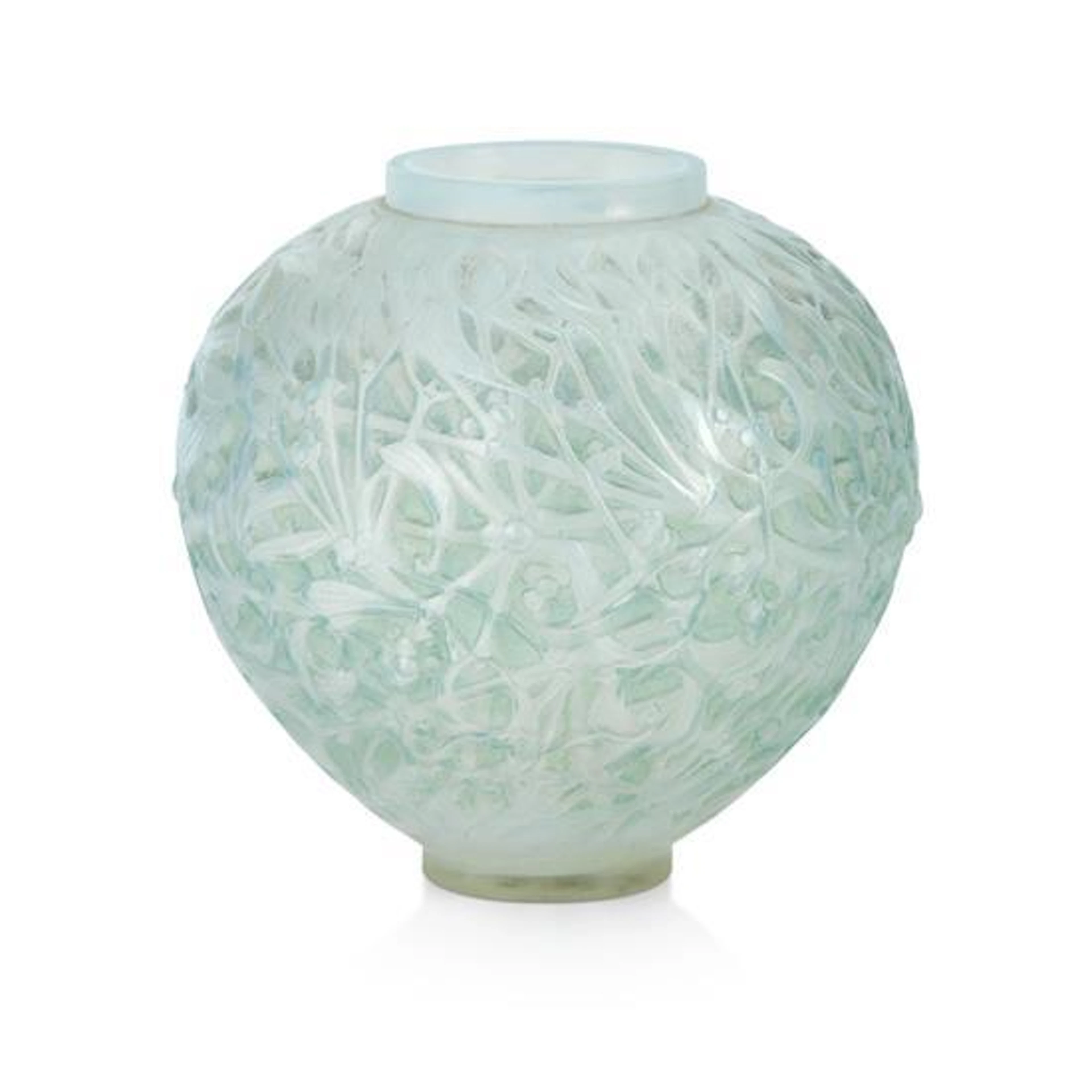 A René Lalique 'Gui' vase, designed 1920 17 cm high