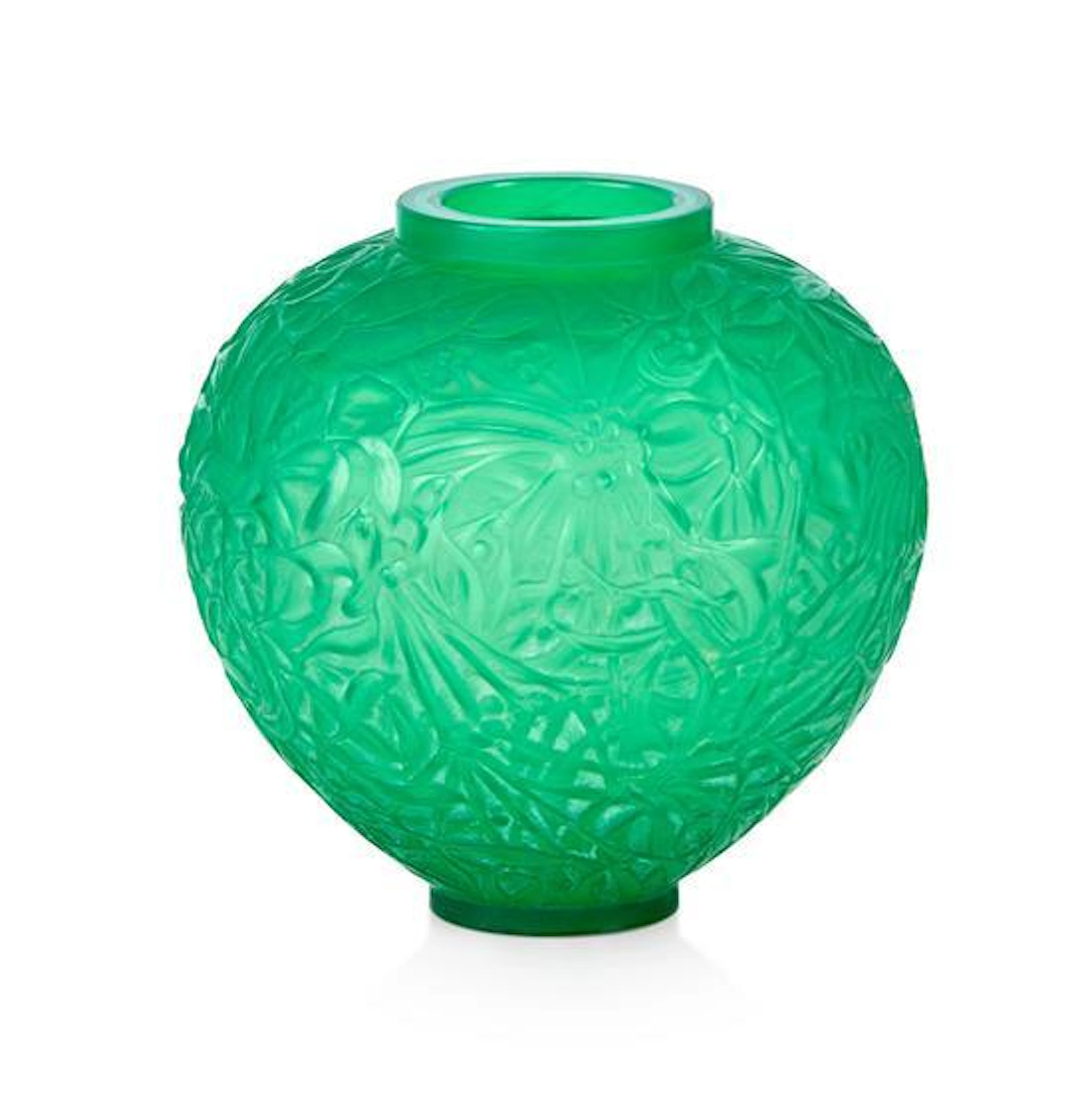A René Lalique 'Gui' vase, designed 1920 16.7 cm high