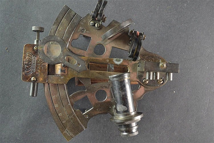The New Antique Store - 4 inch messing tas Sextant Kelvin Hughes Londen massief messing sextant marine geschenk astrolabe