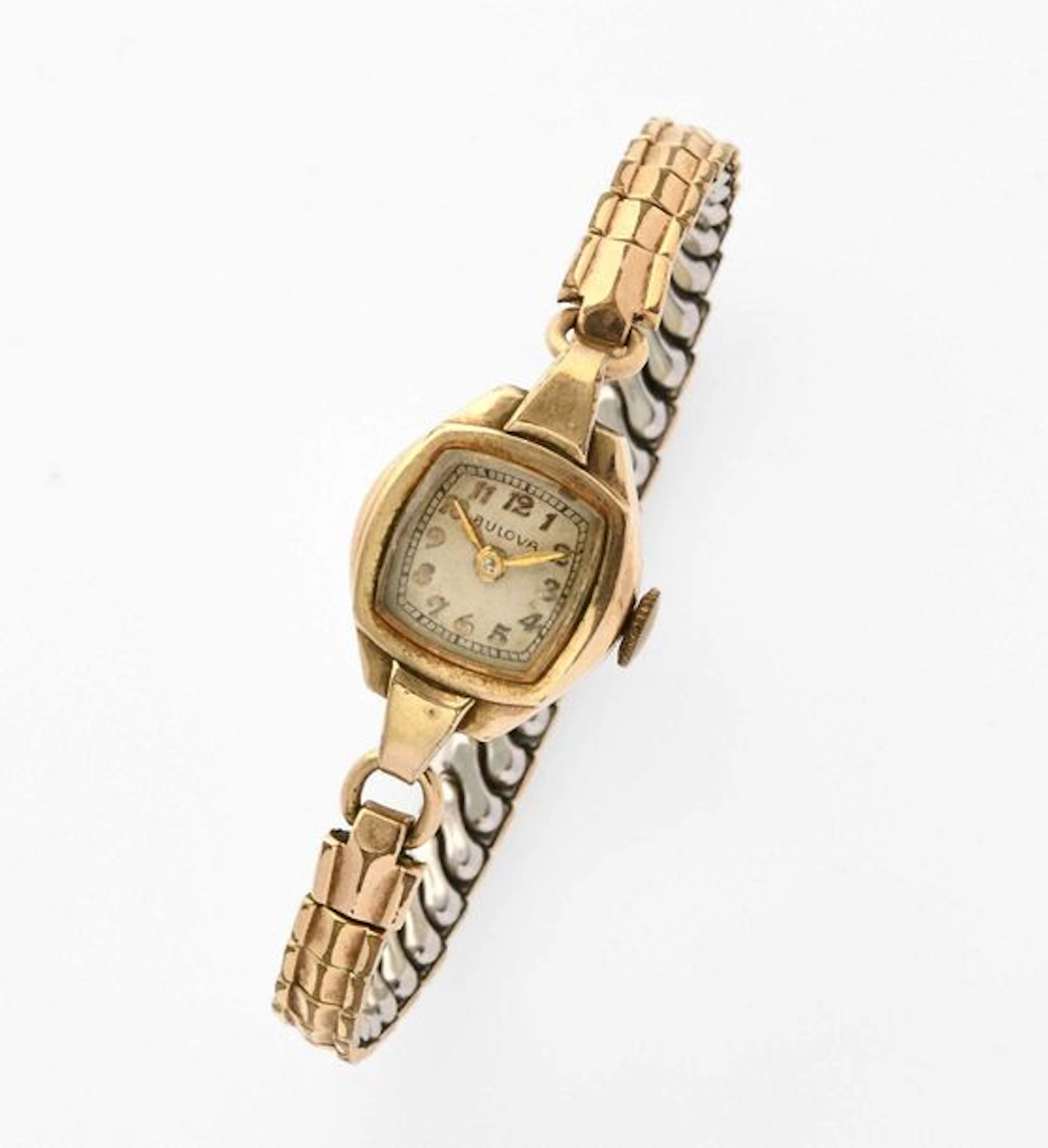 BULOVA Montre de dame en plaqué or et acier…