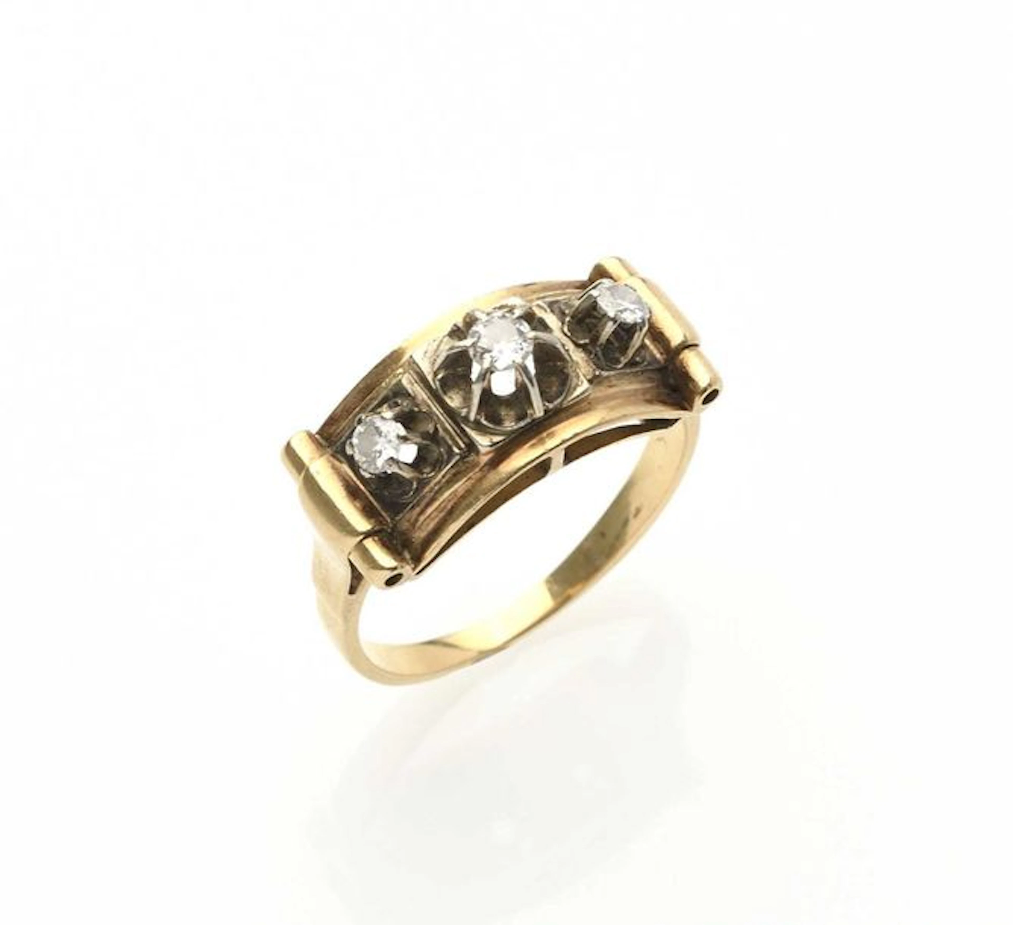 Bague en or jaune 18K (750° millièmes) et…