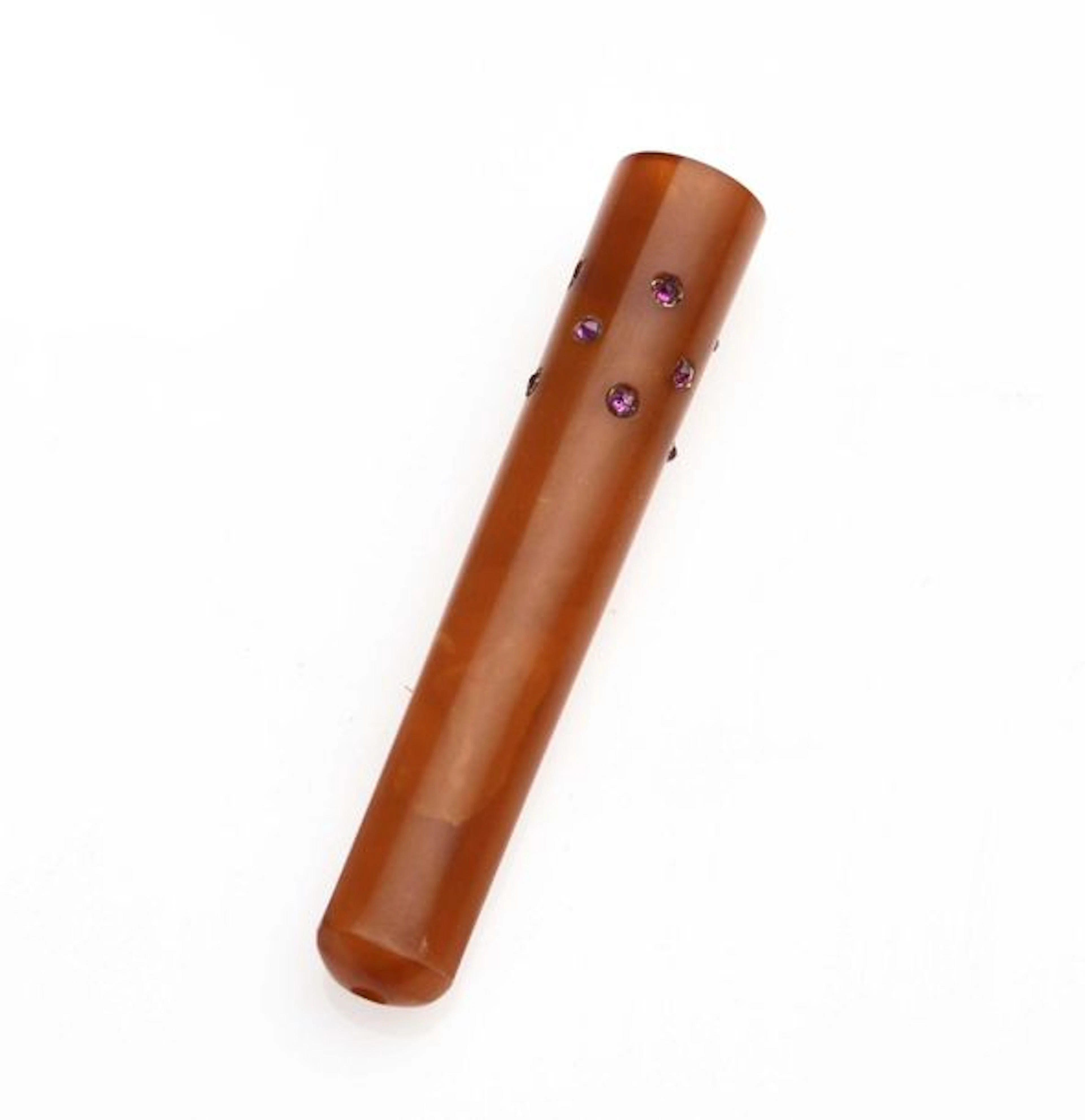 Porte cigarette en écaille blonde et ponctué…