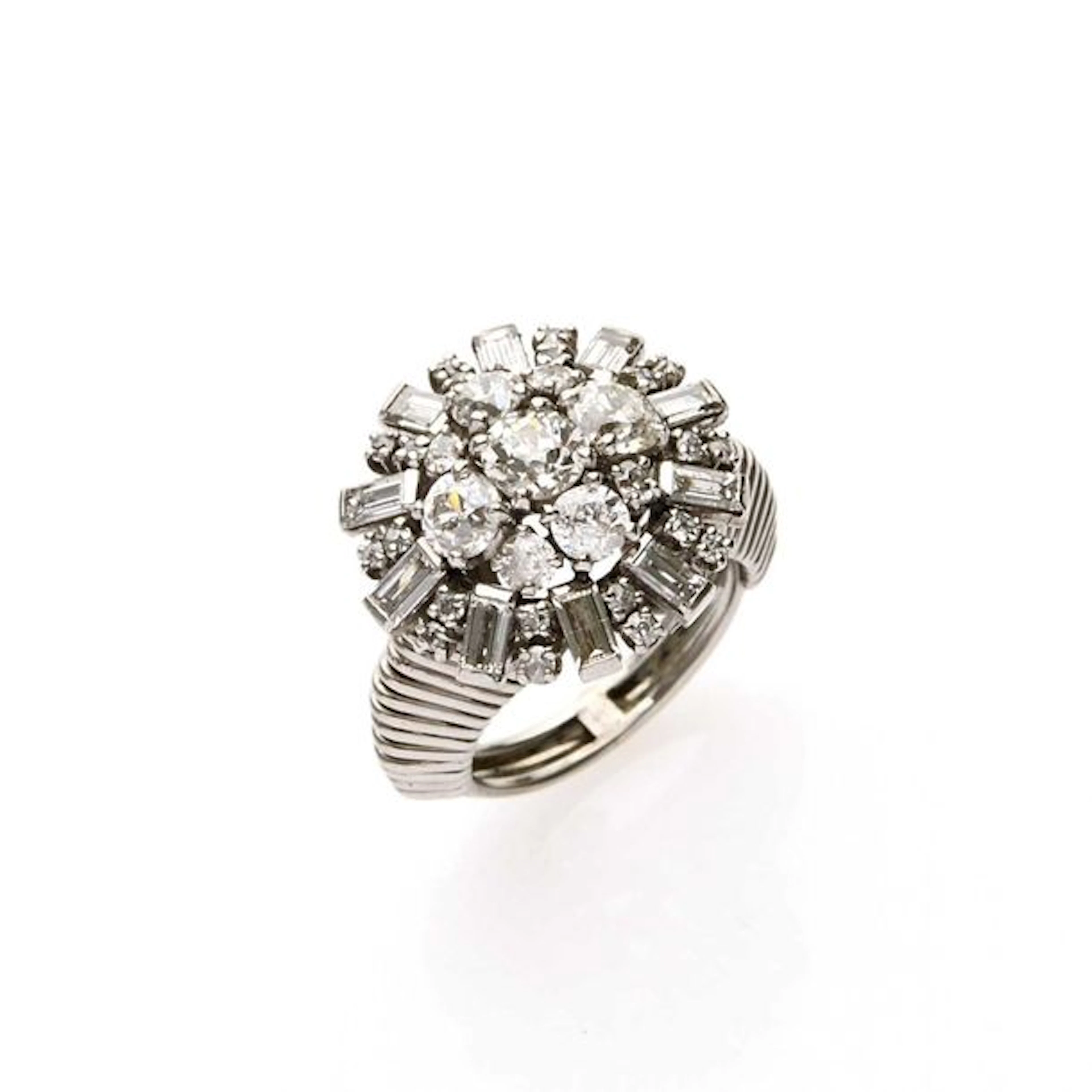 Bague cocktail fils en or blanc 18K (750°…