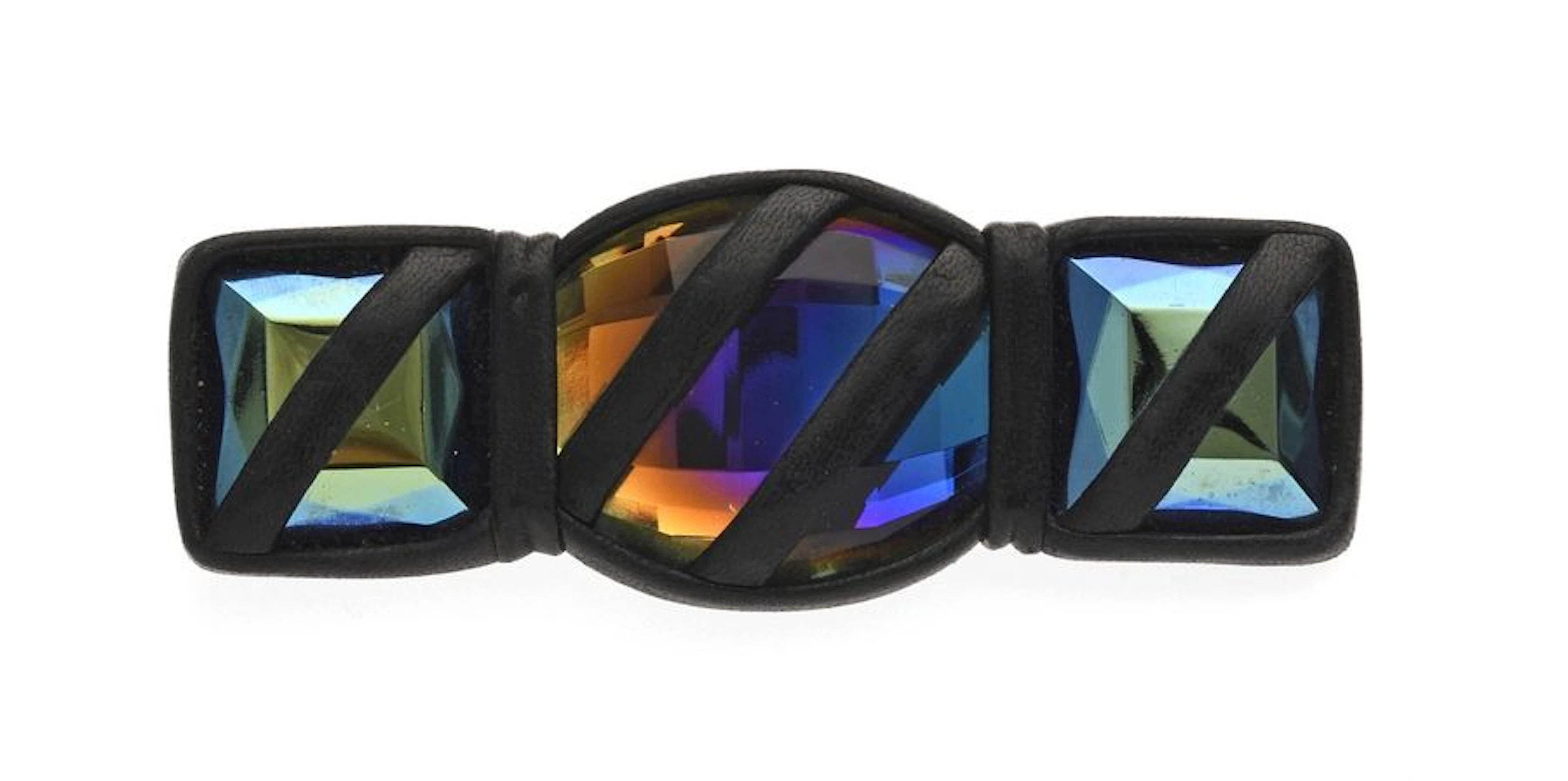 Yves SAINT-LAURENT Broche en métal noirci…