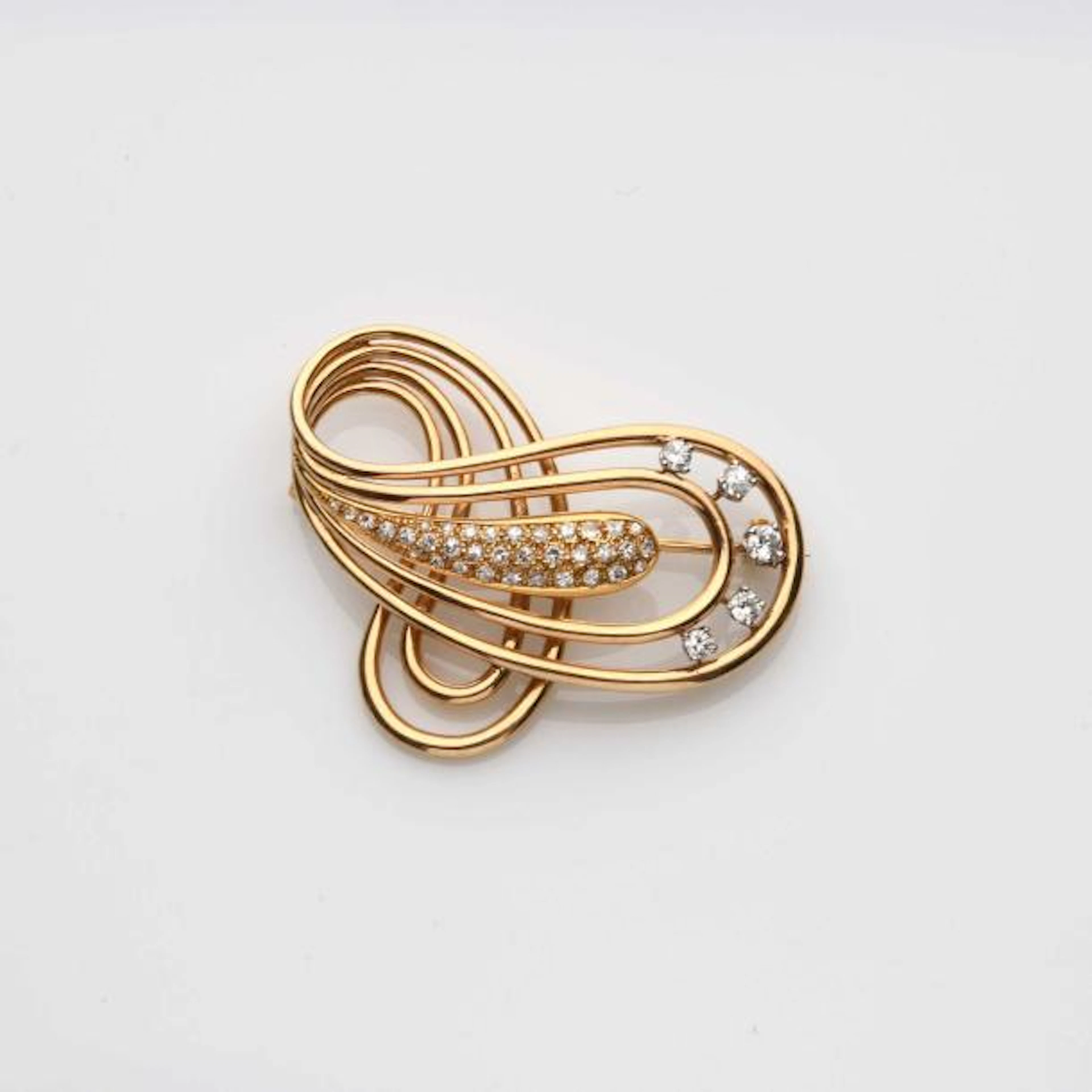 383 Jean FOUQUET Broche en or jaune 18K (750‰)…
