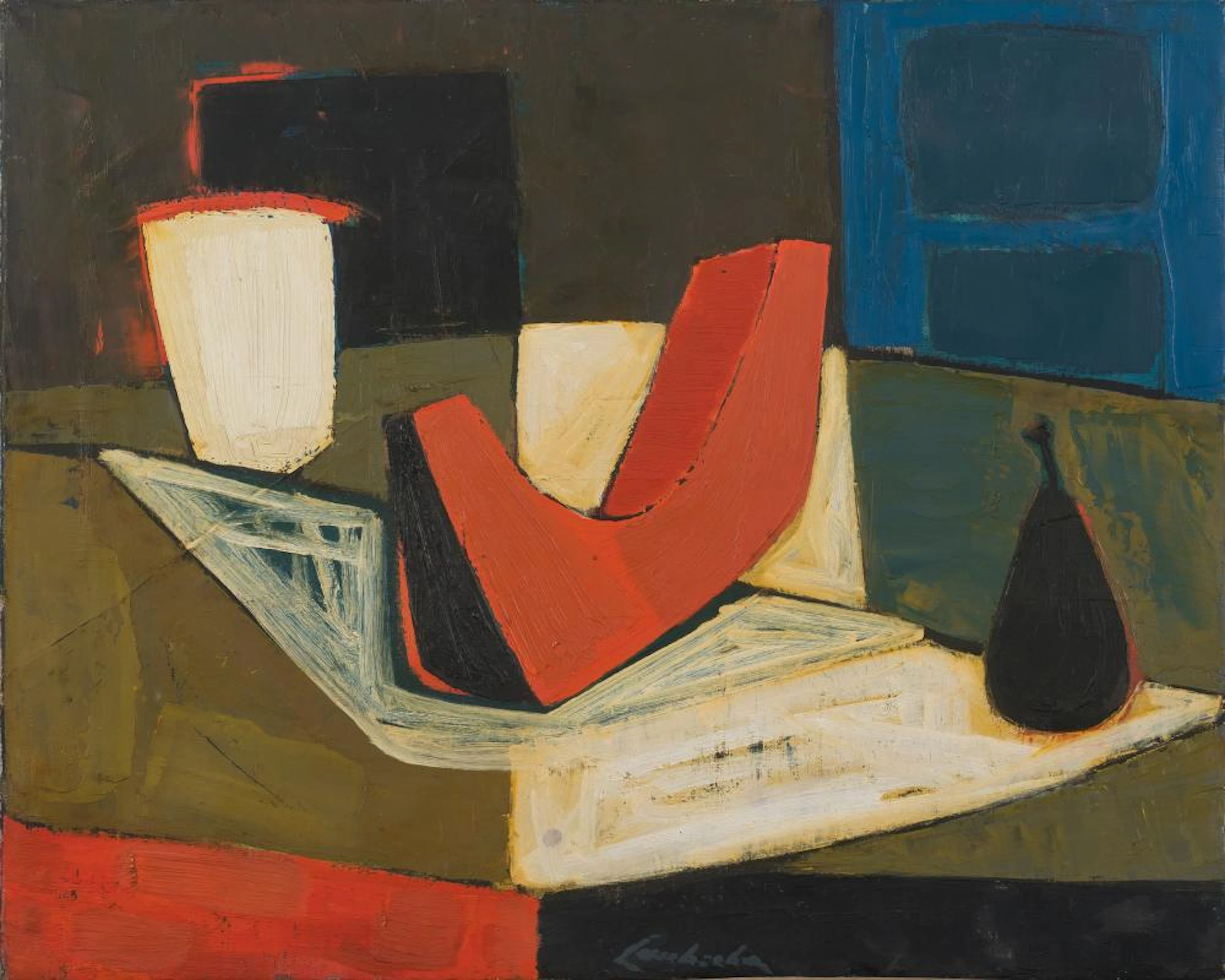 ERIK LAUBSCHER (SOUTH AFRICA 1927-2013) | STILL LIFE WITH PEAR