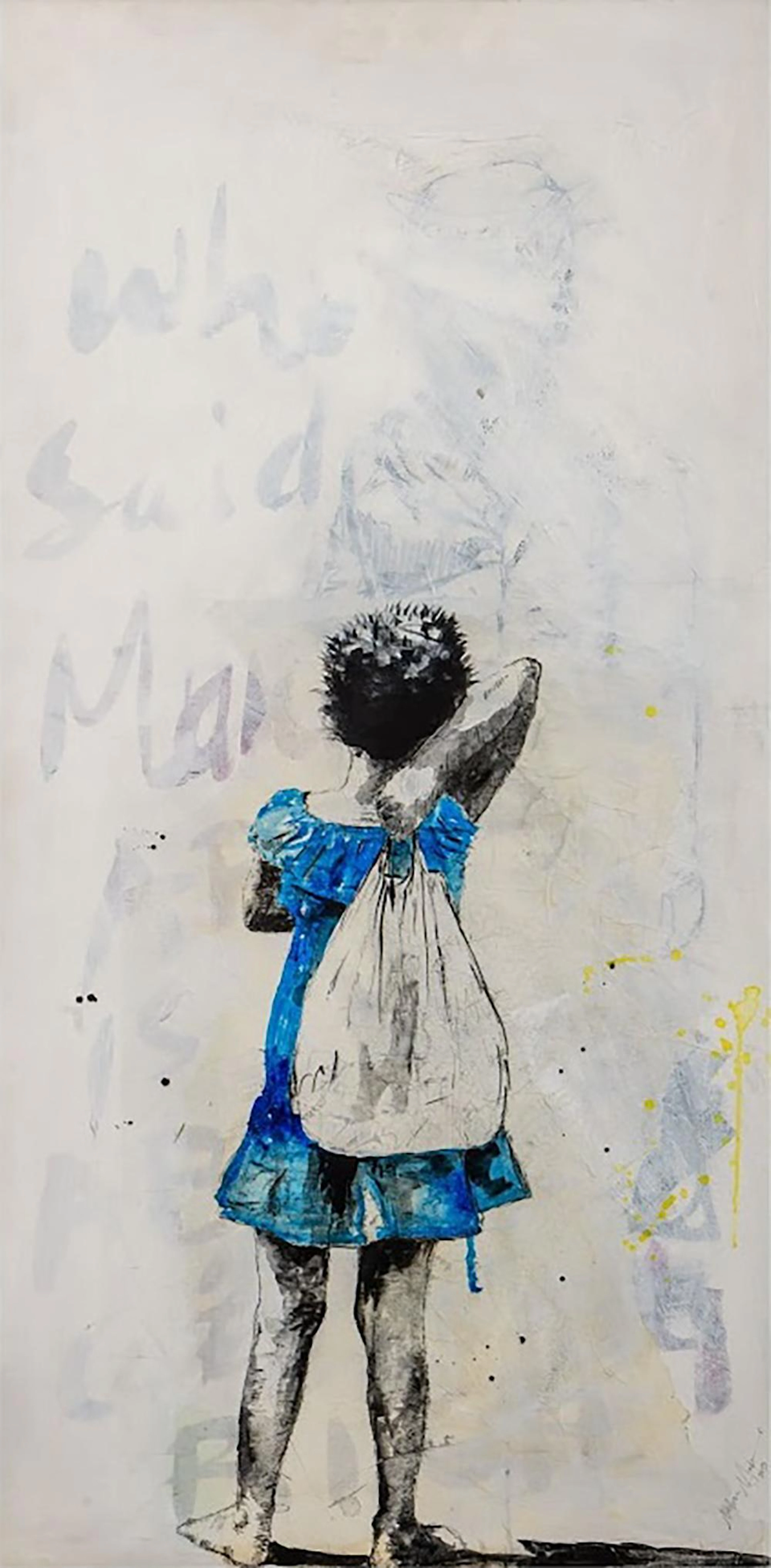 ELSON MAKAMO (SOUTH AFRICA 1982-) | GIRL IN A BLUE DRESS