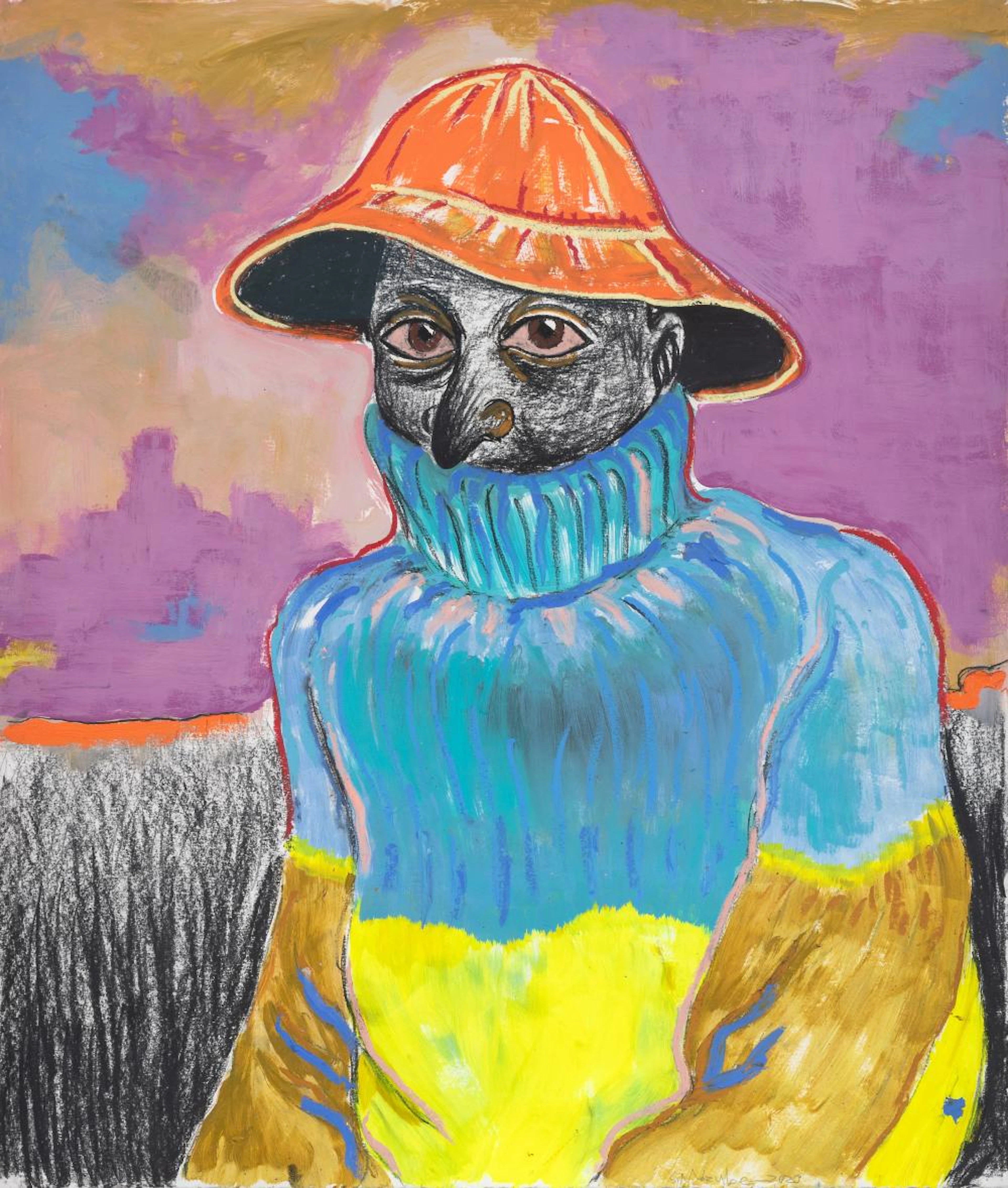 SIMPHIWE NDZUBE (SOUTH AFRICA 1990-) | UNTITLED (PORTRAIT)