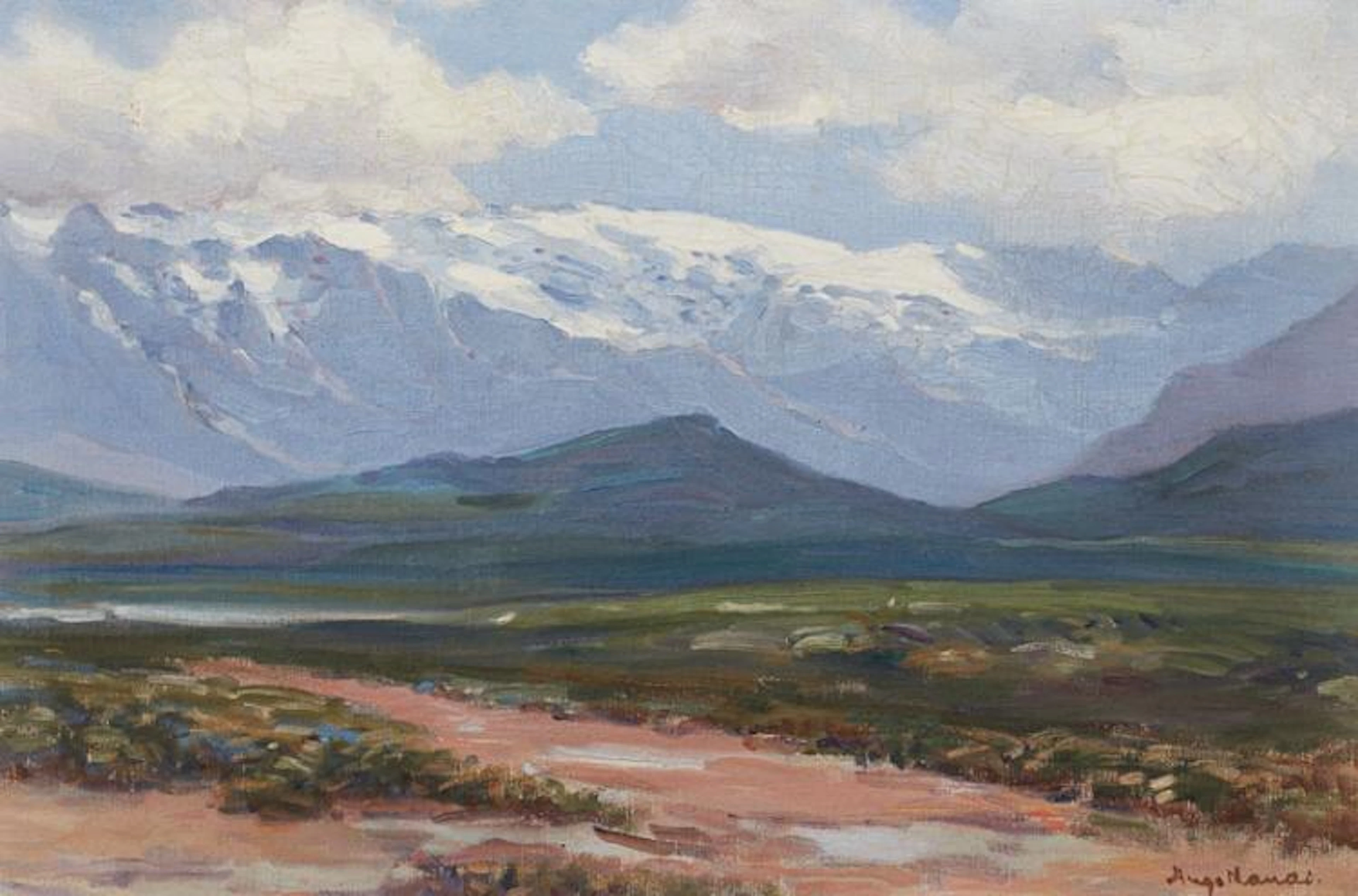 Snow capped mountains, Worcester
