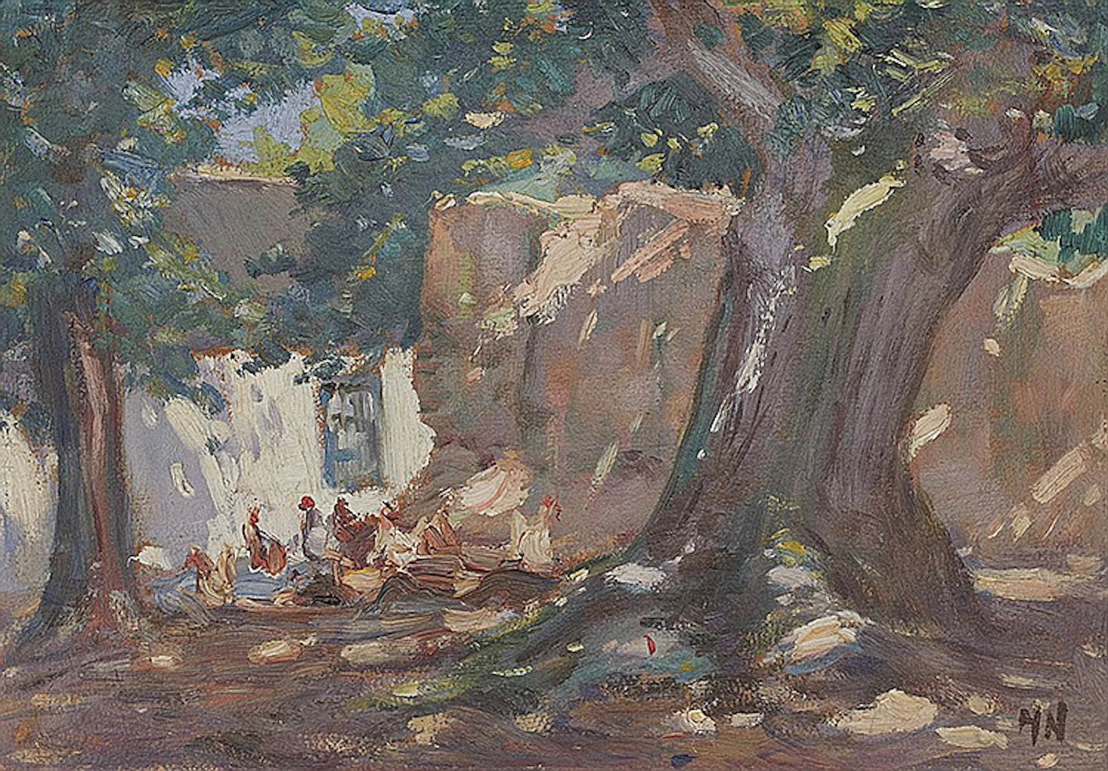 Cape farmyard with chickens