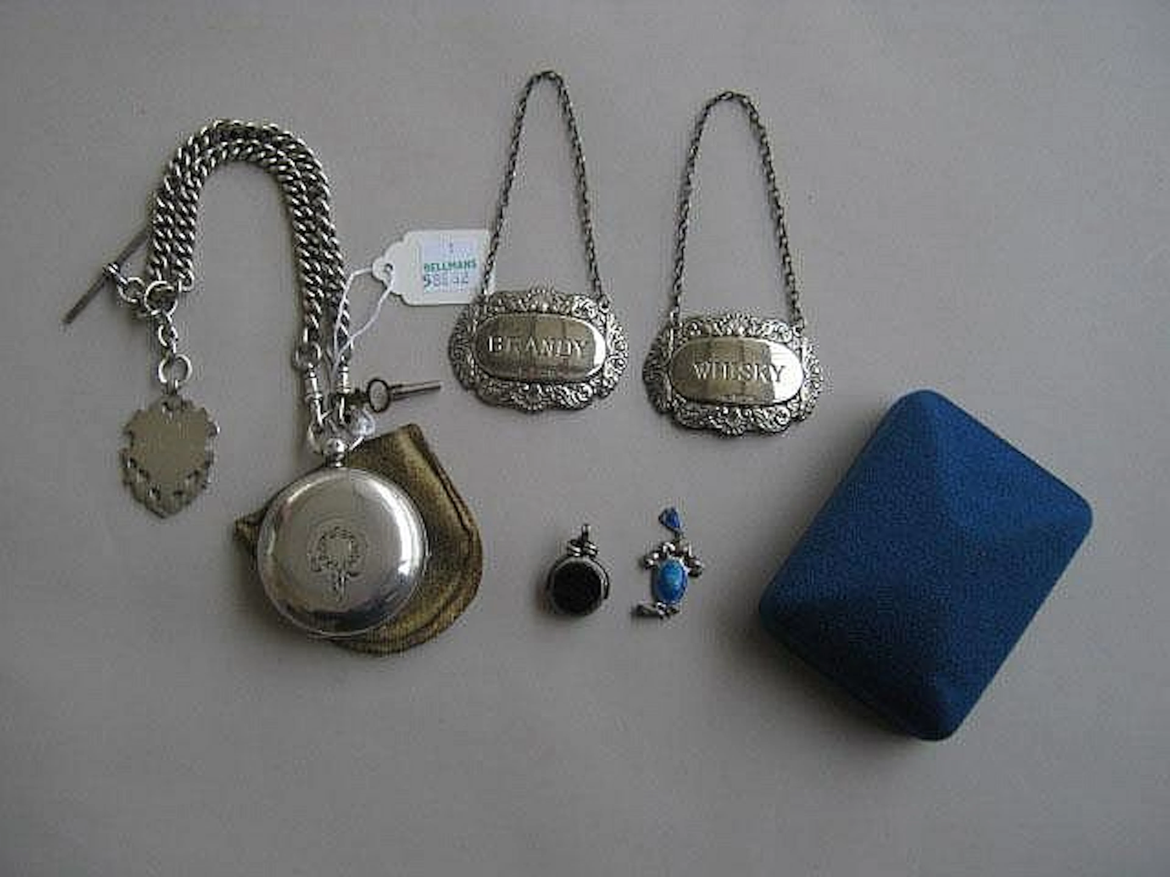 A gentleman's silver cased, hunting cased pocket