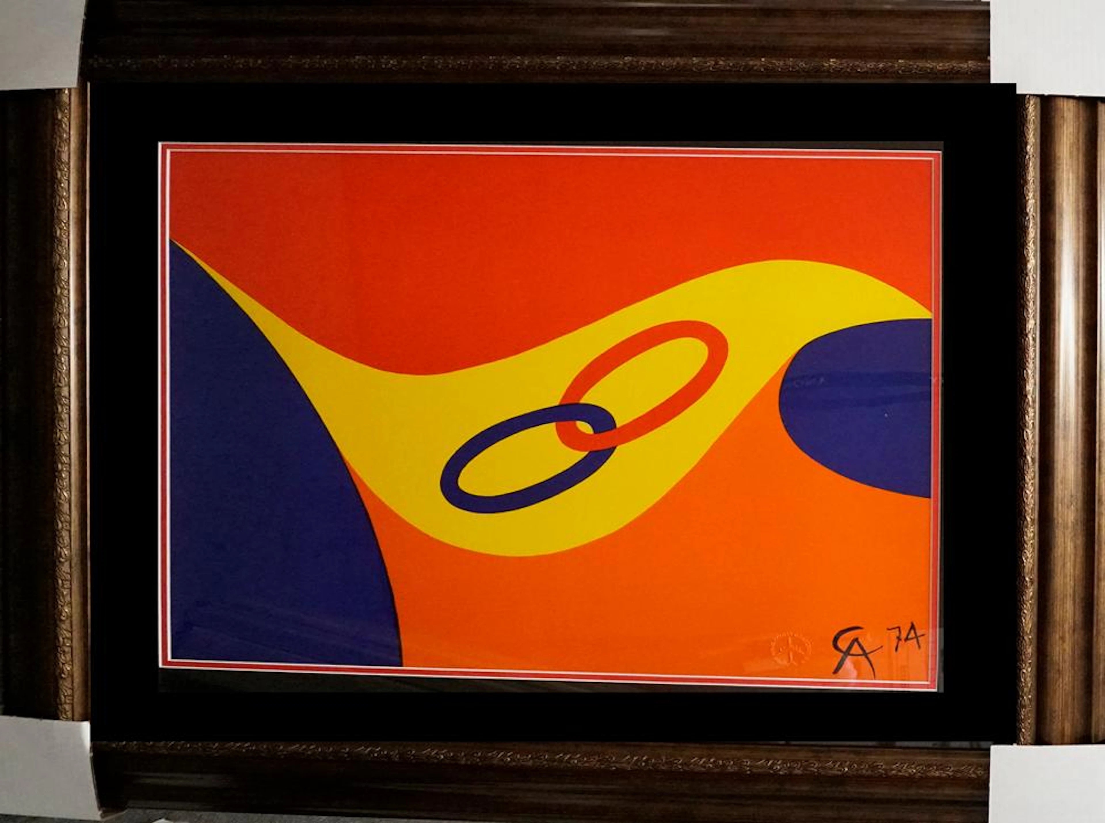 Alexander Calder Original Lithograph Friendship Rings Abstract