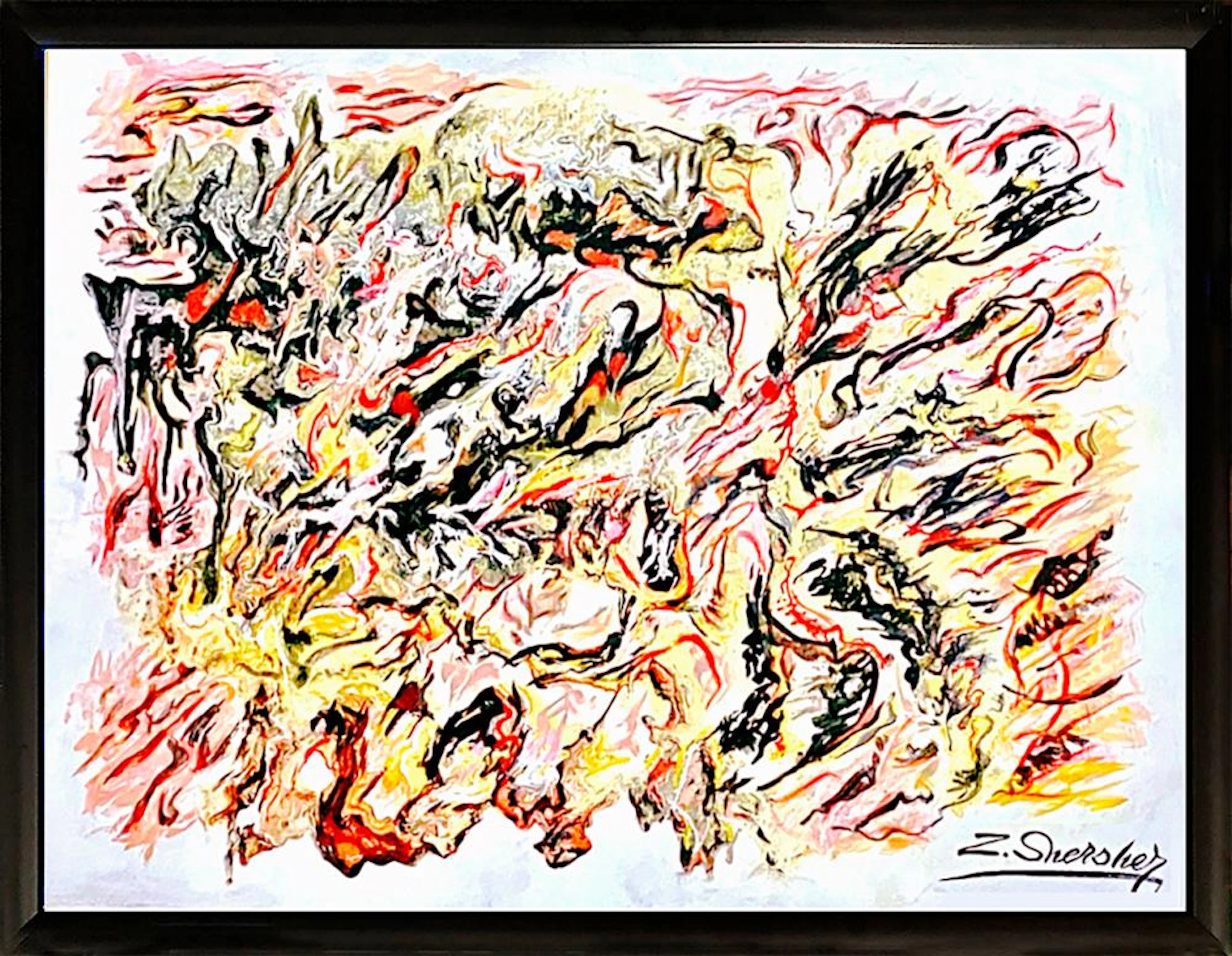 Zinovy In White original on canvas Abstract