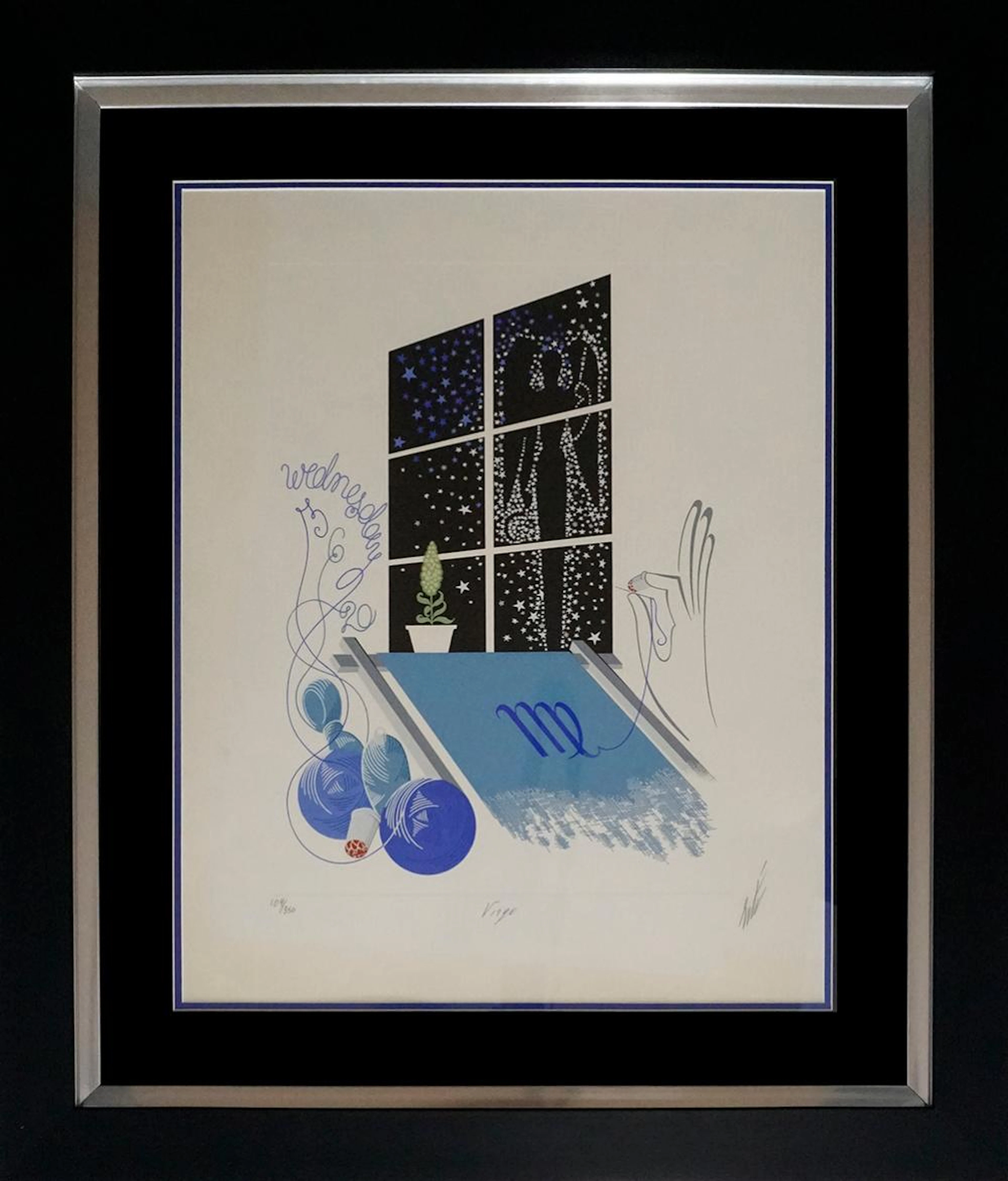 Erte Virgo Zodiac Limited Edition Serigraph