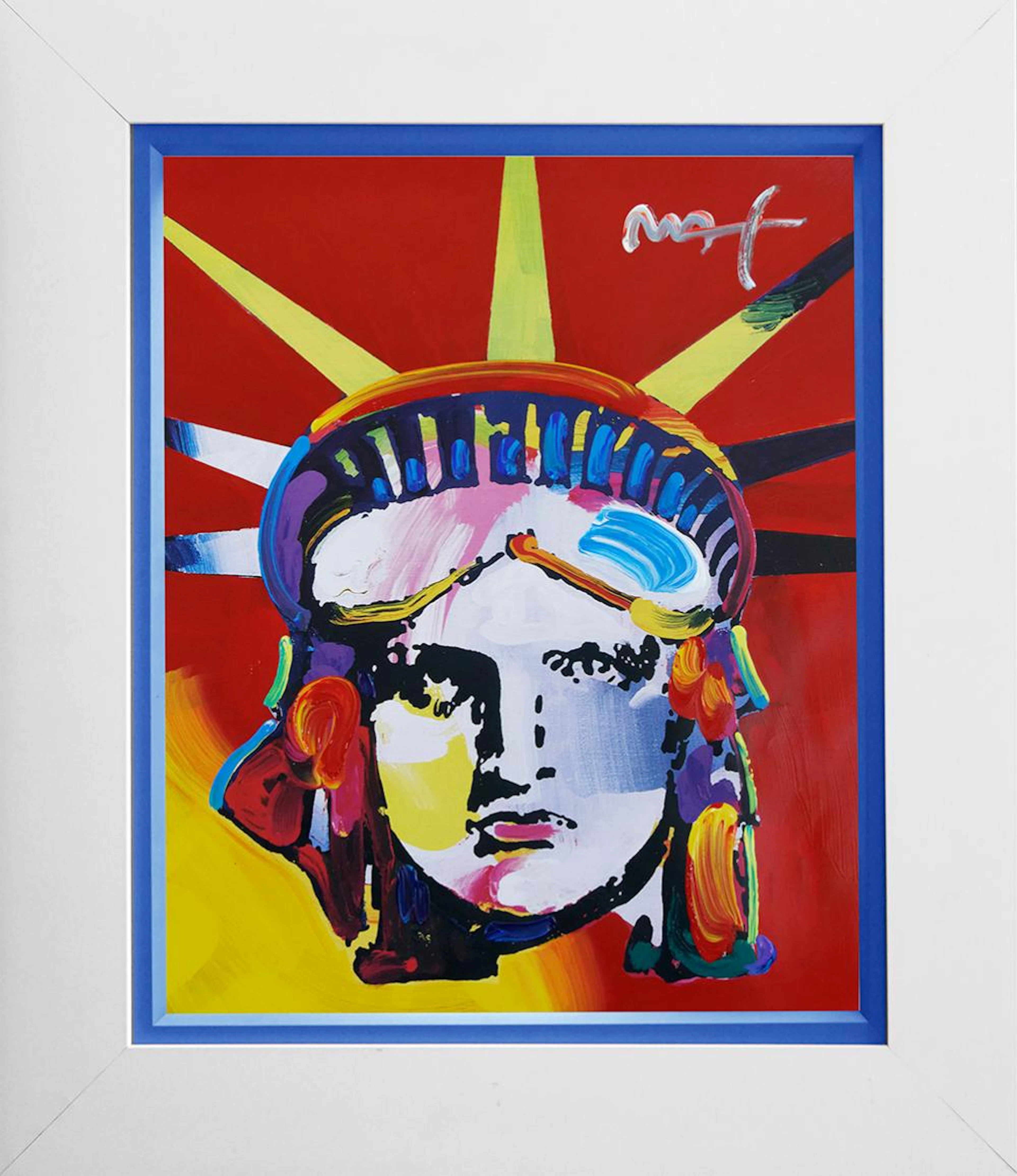 Peter Max Mixed media acrylic paint on paper Freedom