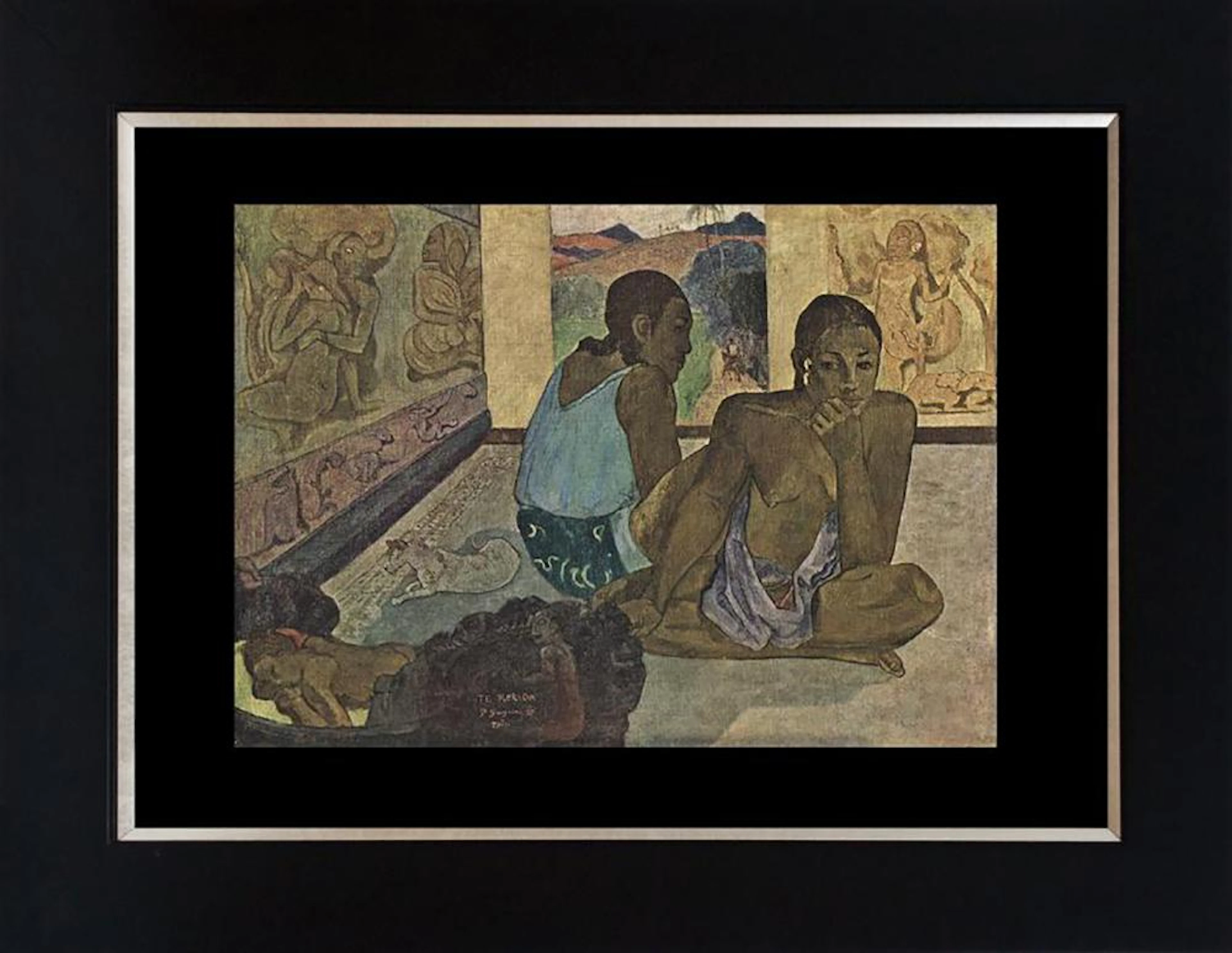 Hand embellished on canvas limited edition after Gauguin