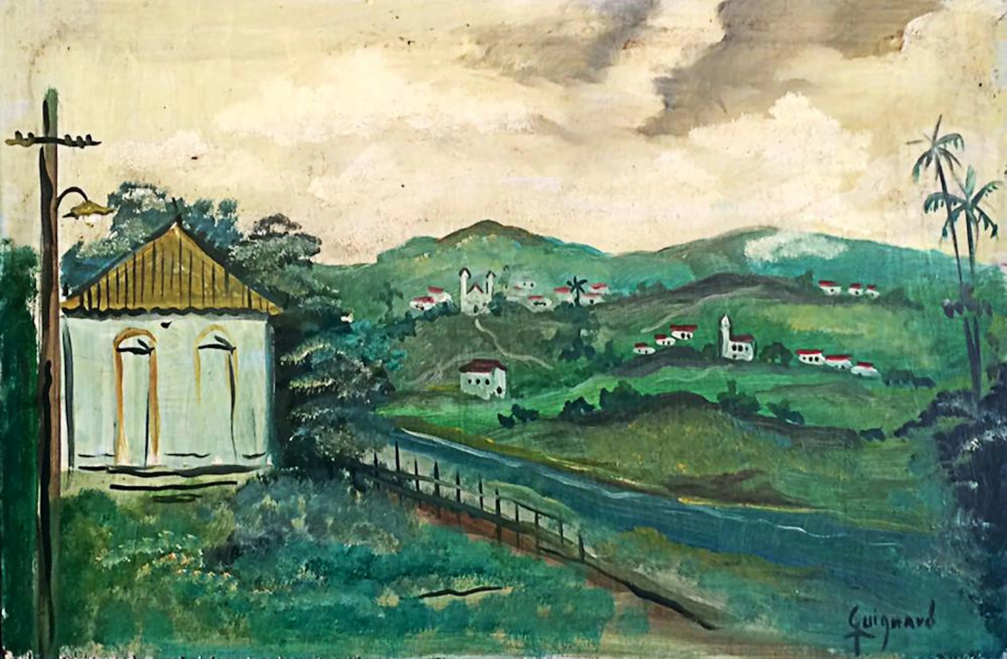 Alberto da Veiga Guinard Original Oil on wood 37 x 24 cm