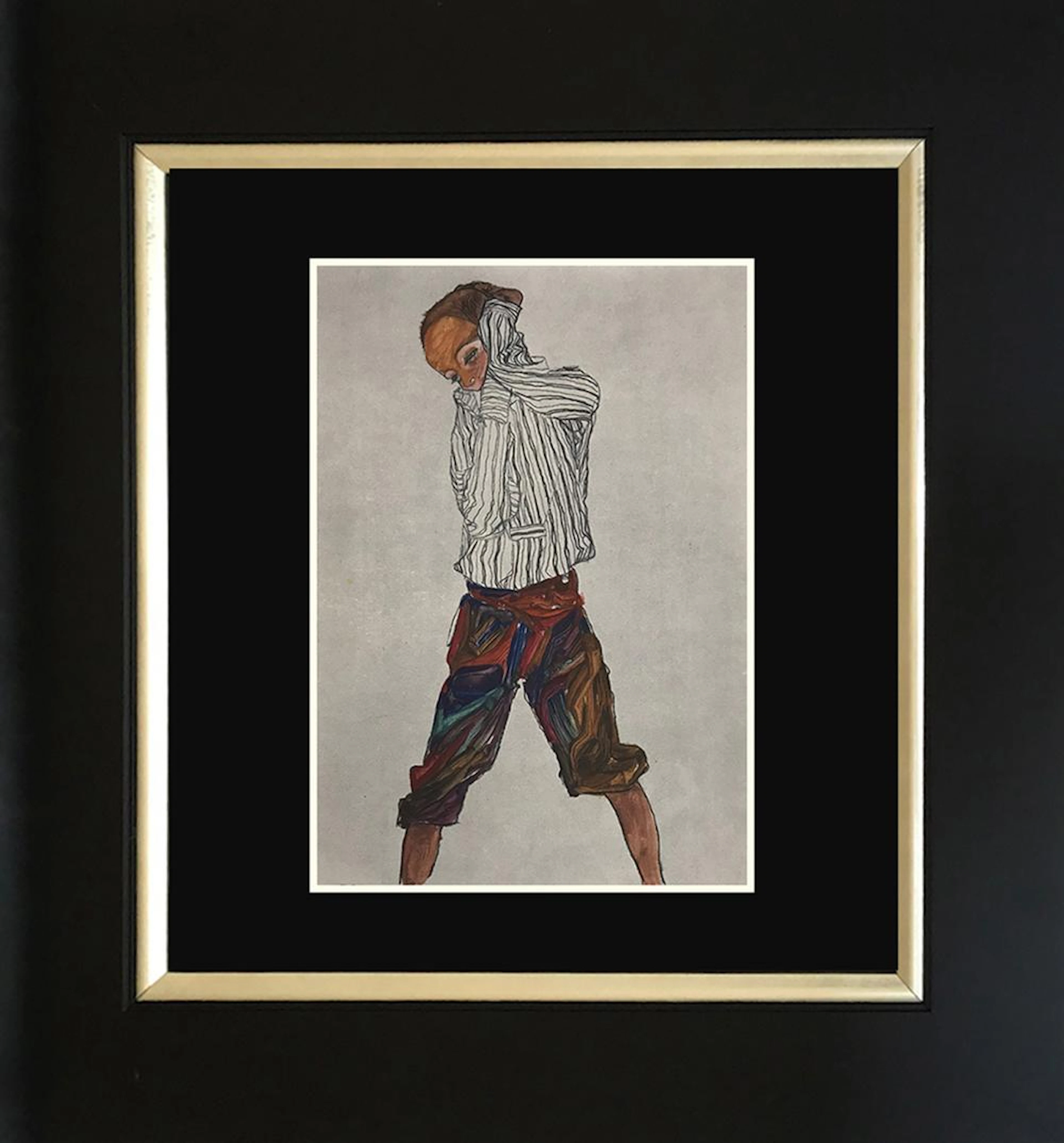 Egon Schiele color plate lithograph