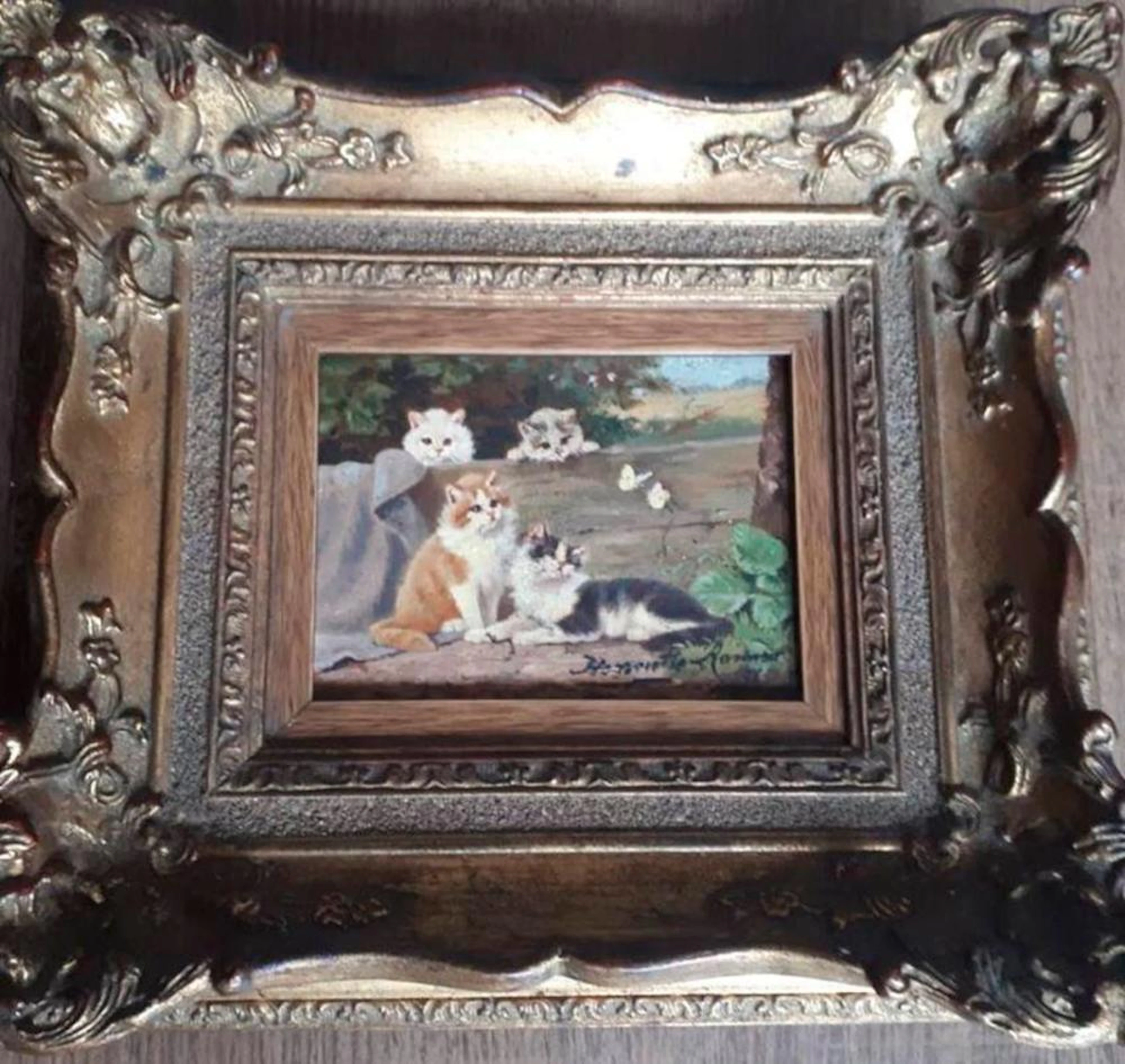 Henriette Ronner Oil on canvas Title: Cats