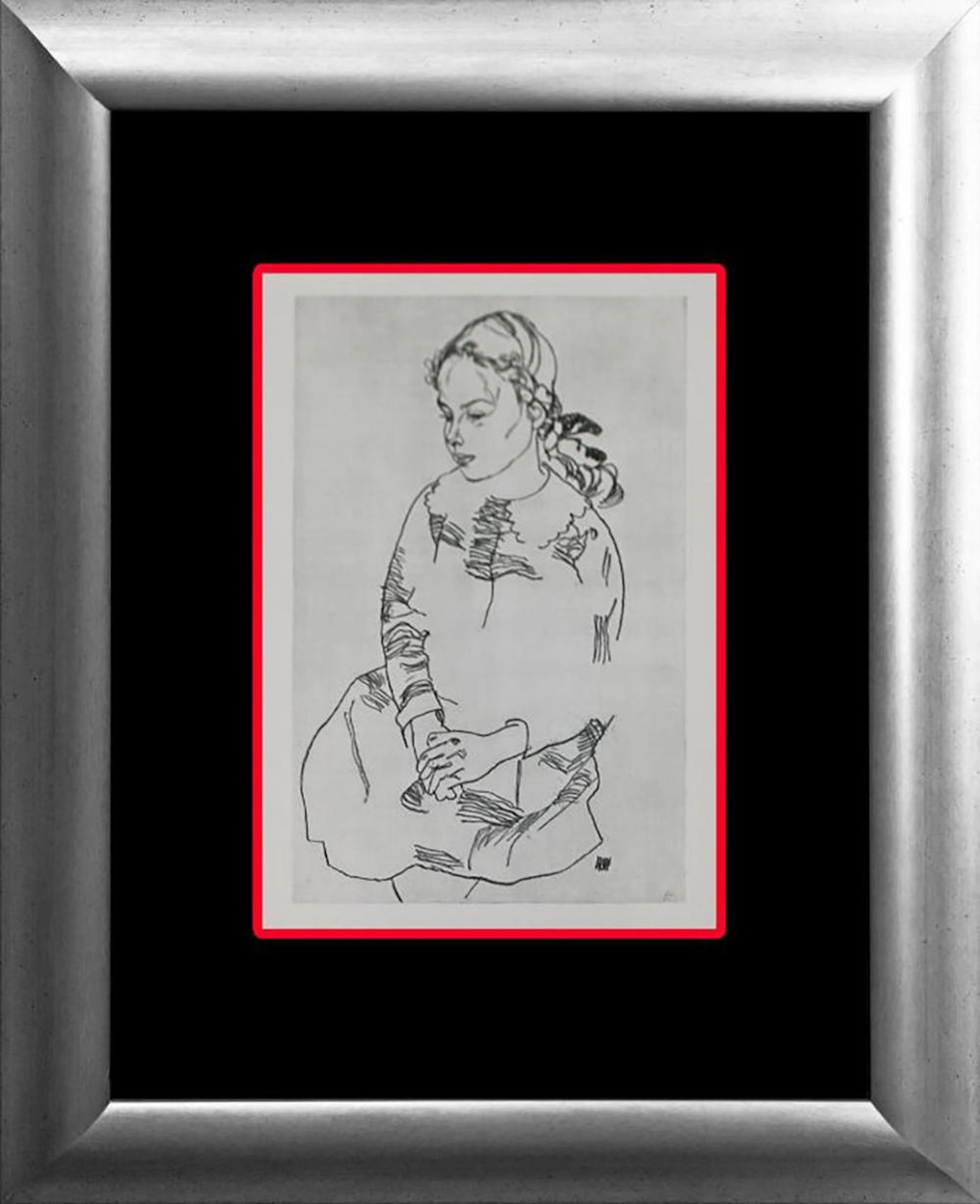 Egon Schiele lithograph from Zeichner Portfolio