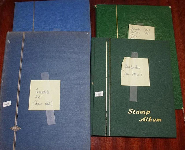 Four various stamps albums including Candian,