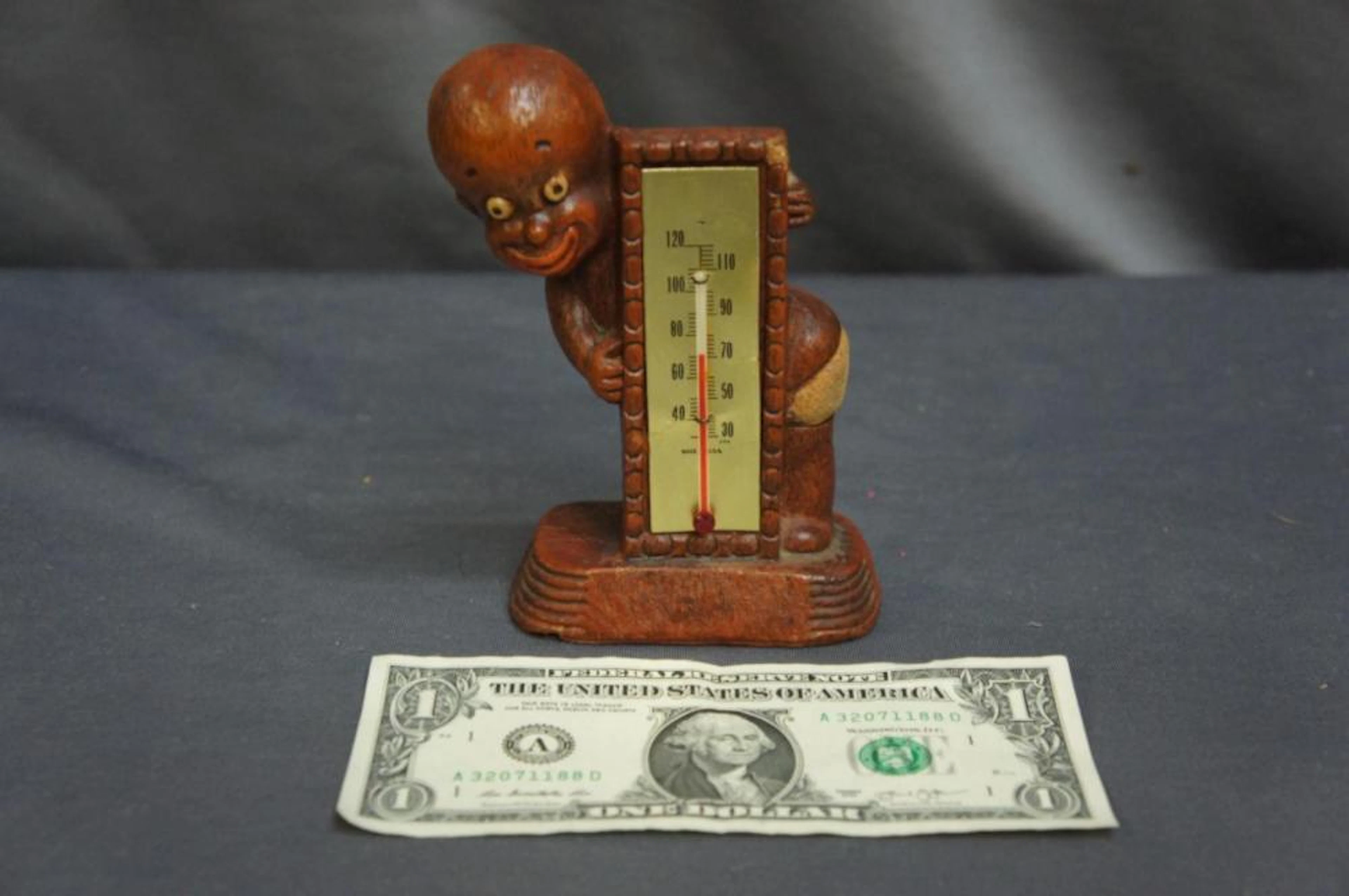 Vintage Black Americana Diaper Dan Thermometer