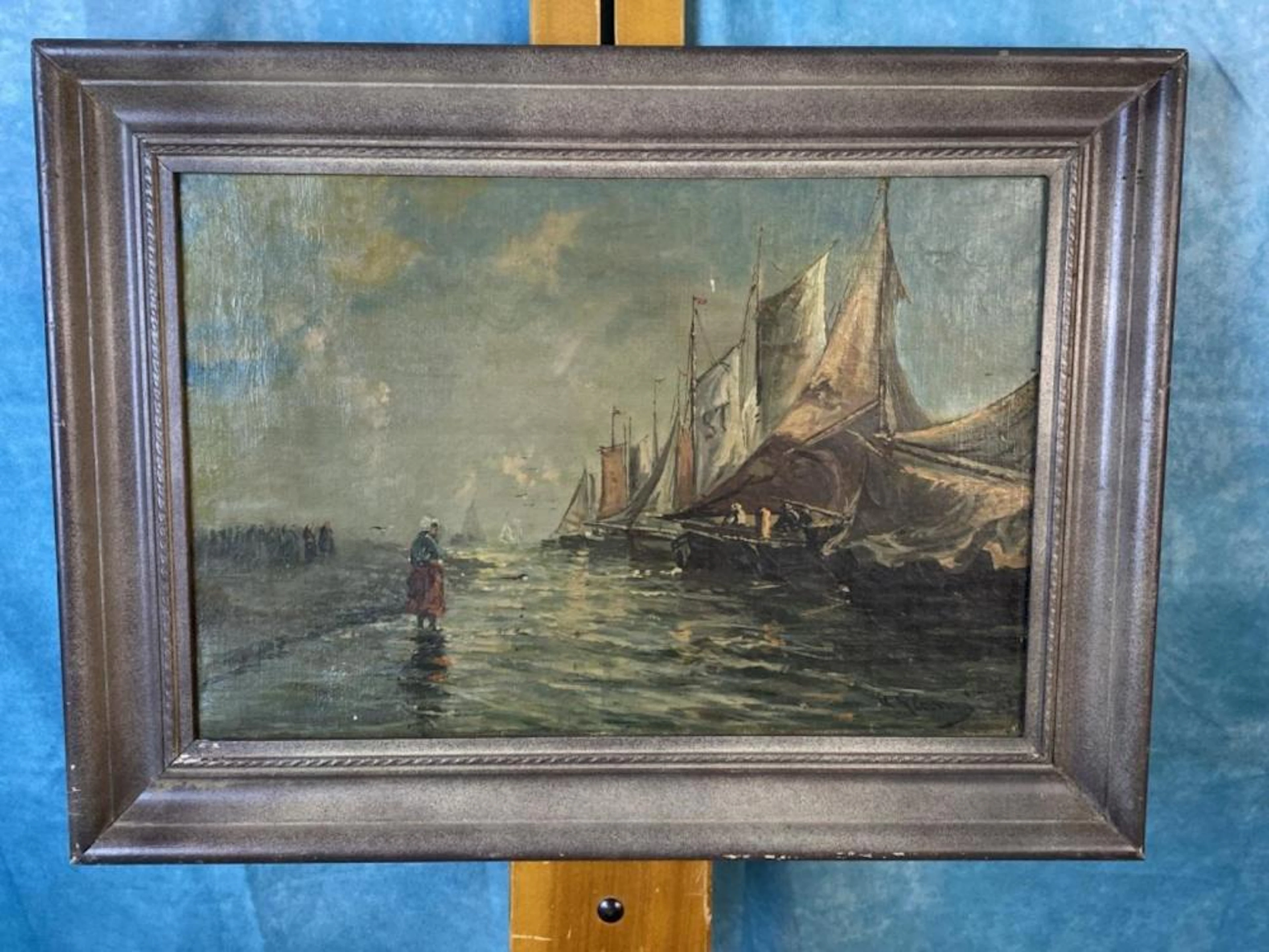 Gianni Seascape Harbor Scene O/C