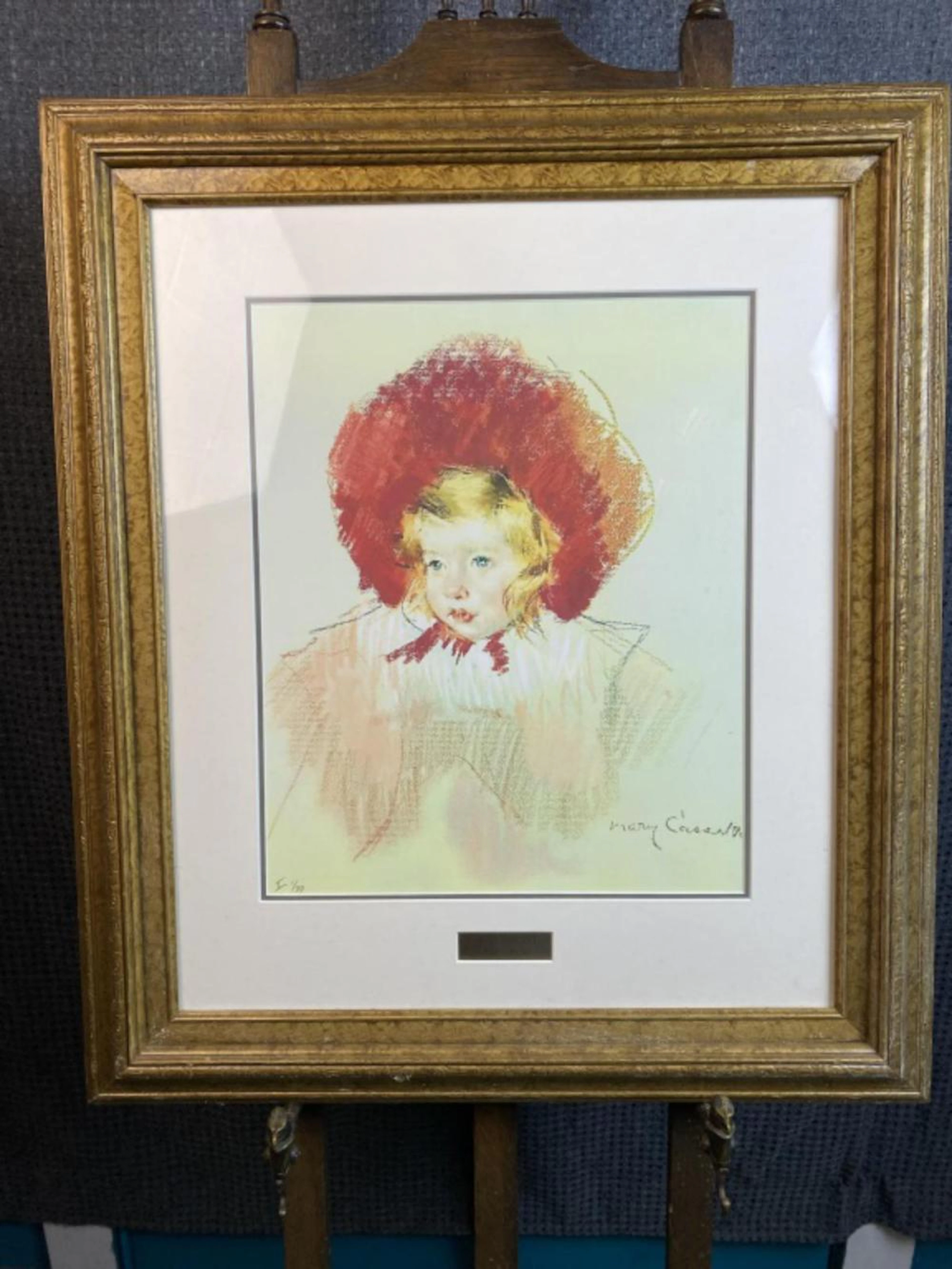 Mary Cassatt ''Child with Red Hat'' Lithograph