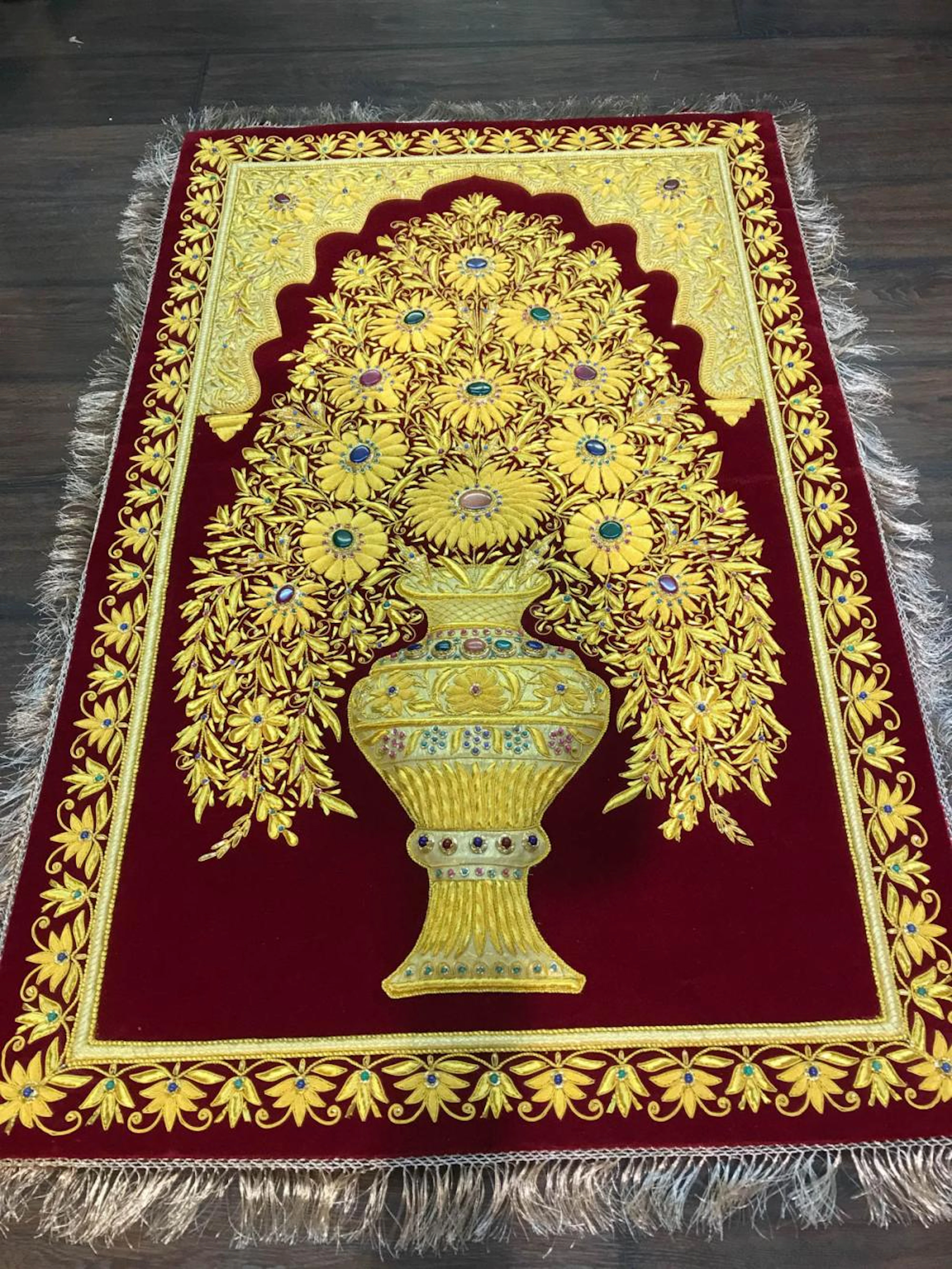 Magnificent 24k Gemstone Tree of Life Tapestry