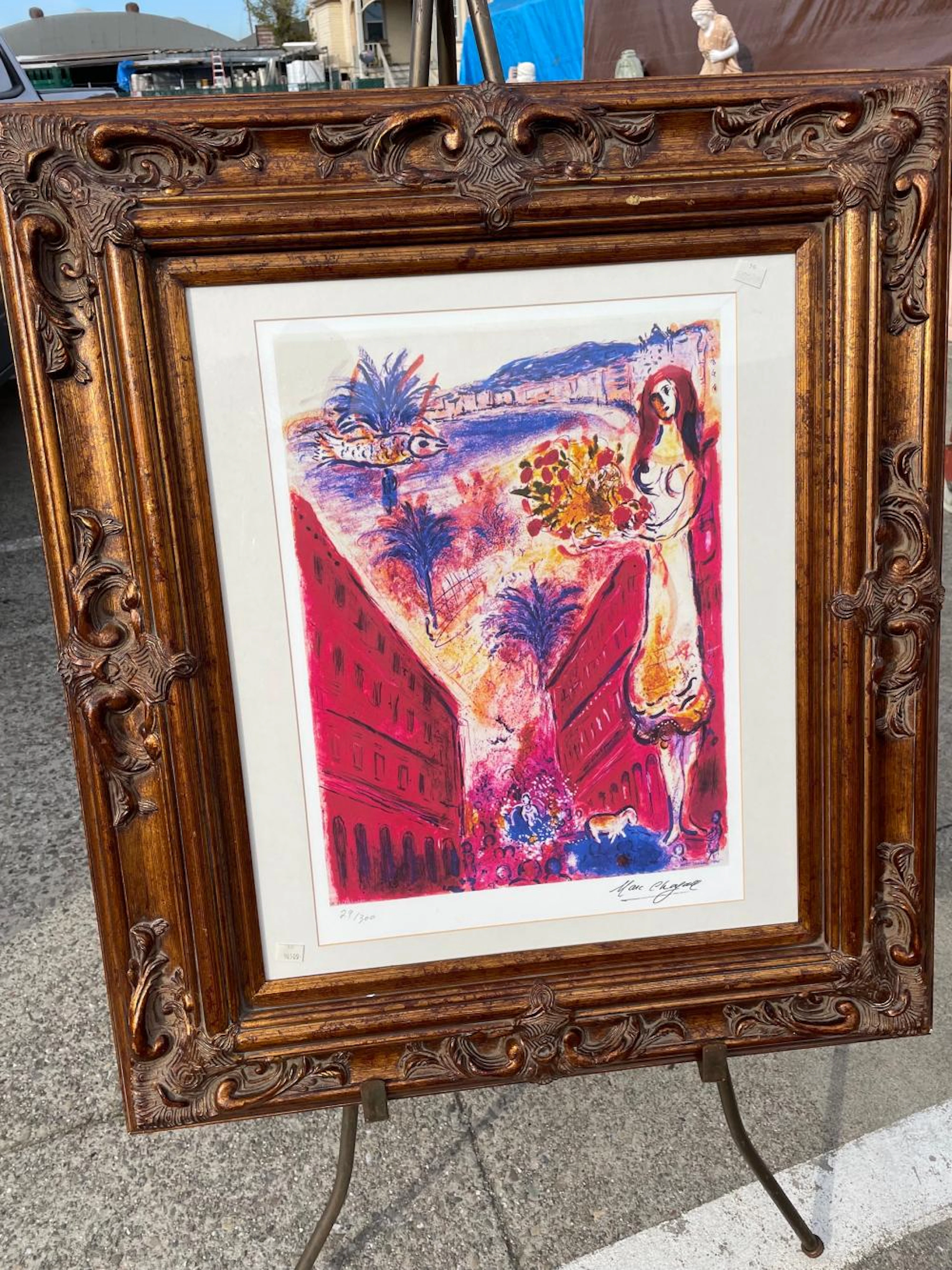 Mark Chagall Print "Nice and the Cote D'Azur Avenue..."