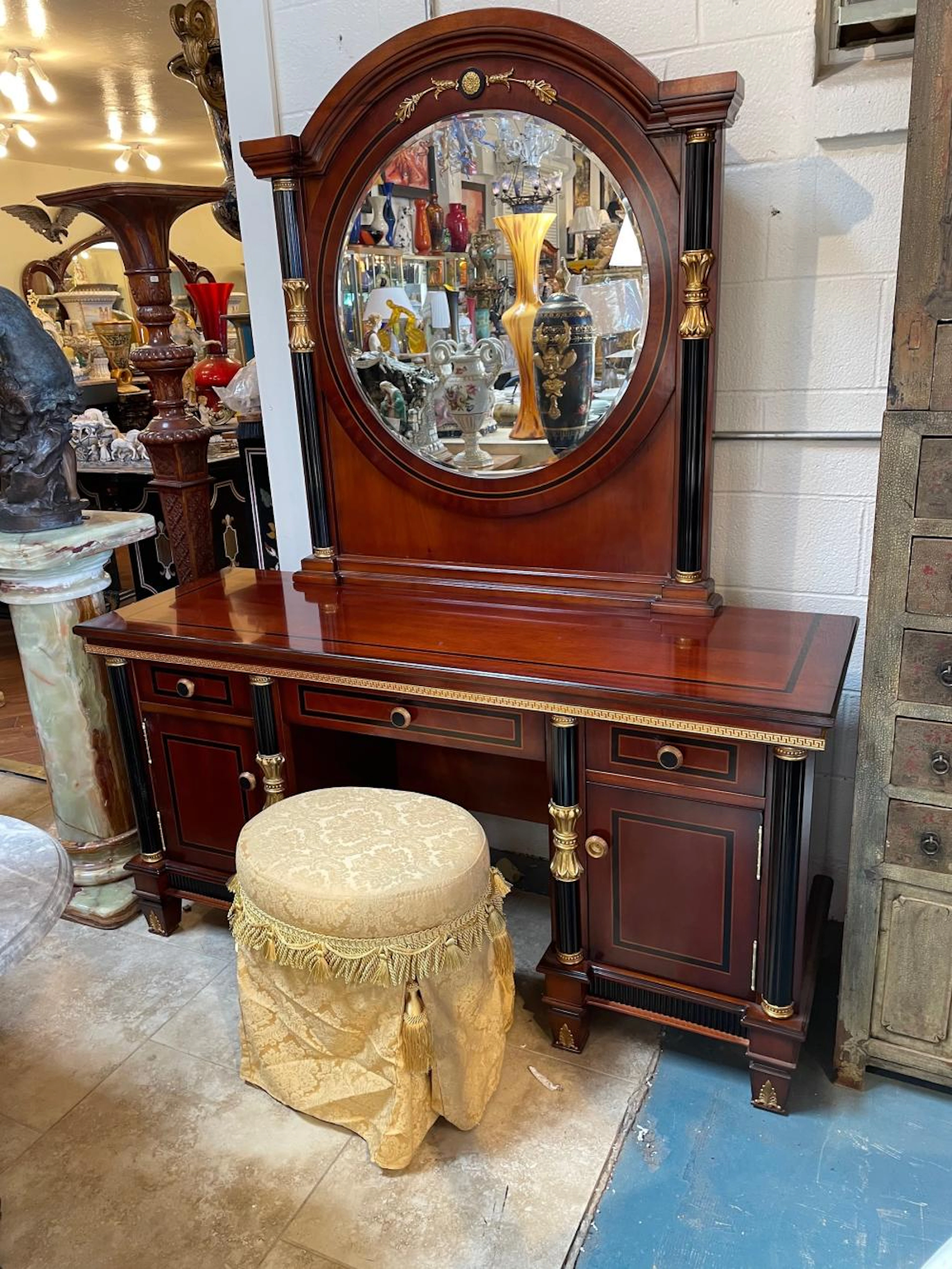 Lovely Vanity Set with Mirror & Stool
