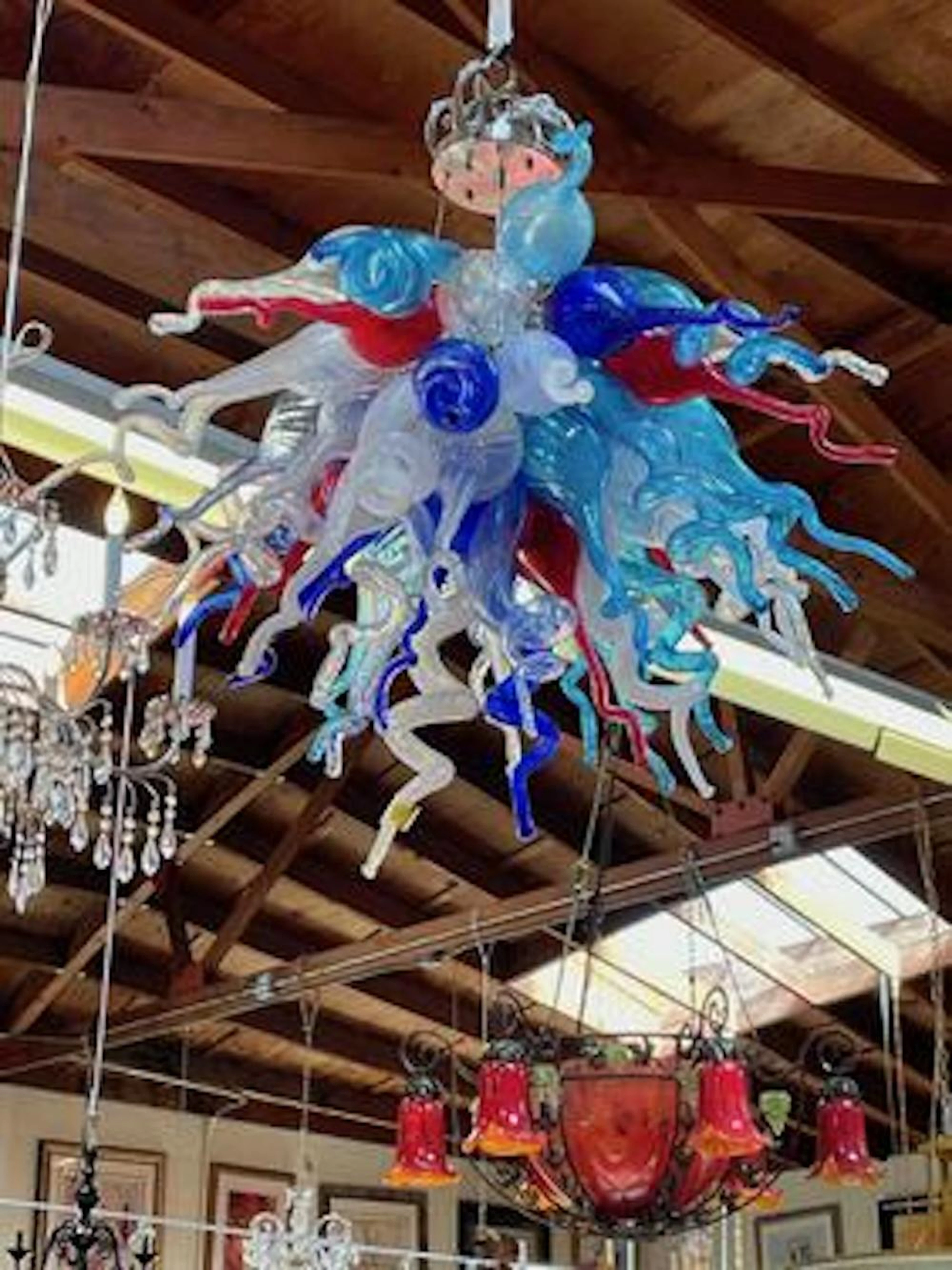 Magnificent Modern Glass Chandelier