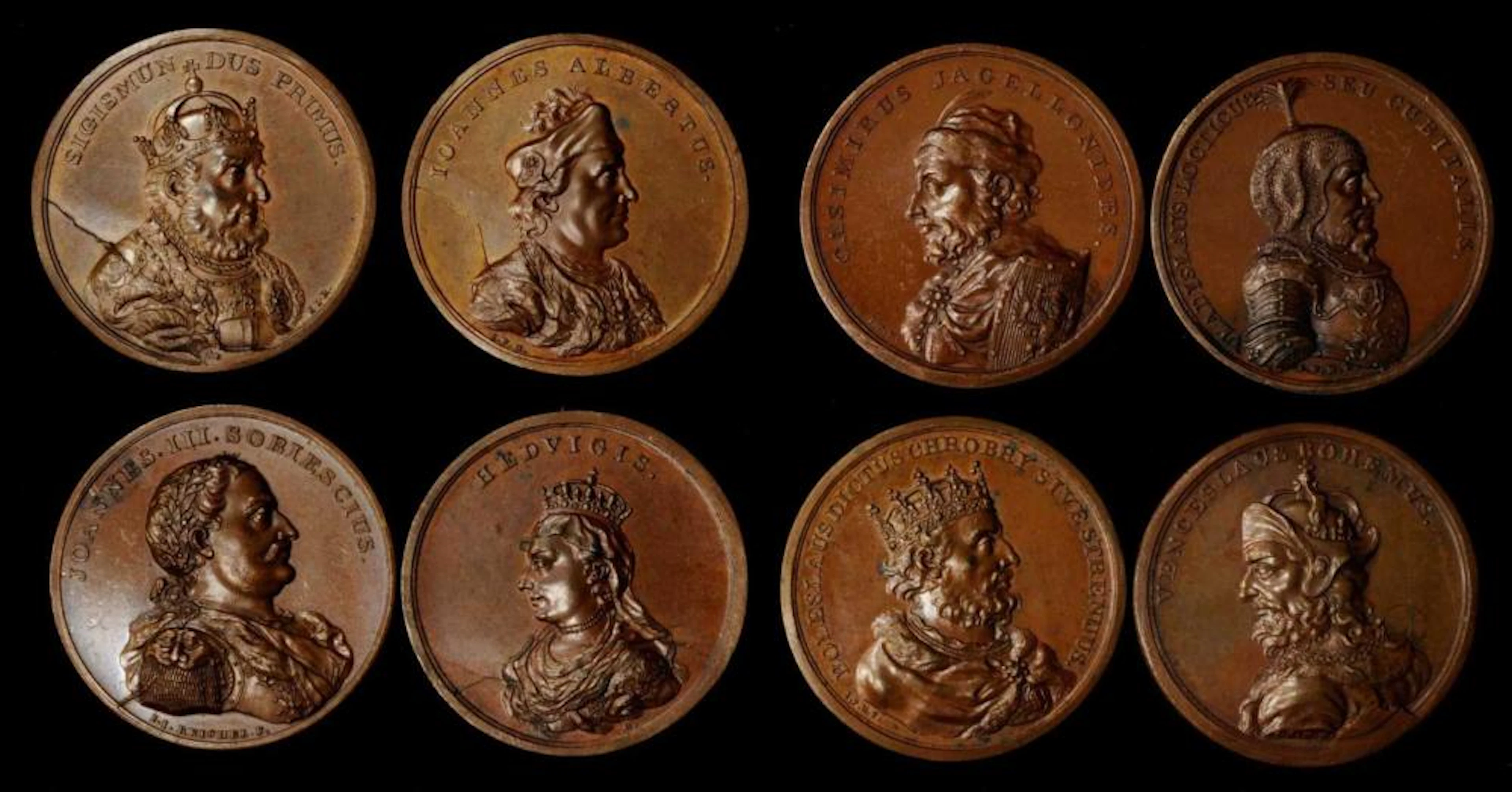 POLAND. Bronze Medals from the "Suite of Polish Rulers" Set (12 Pieces)