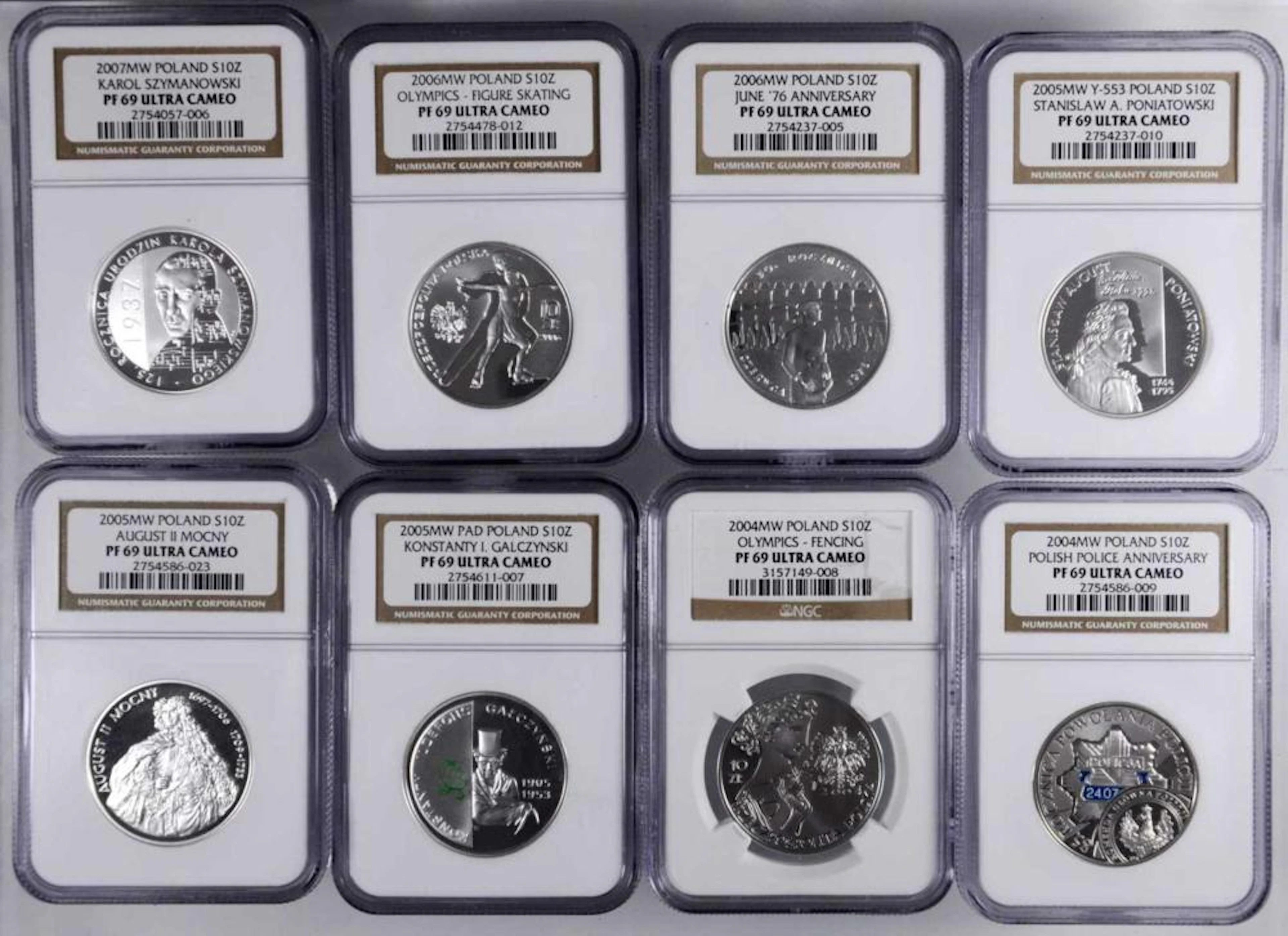 POLAND. Mixed 10 Zlotych (8 Pieces)