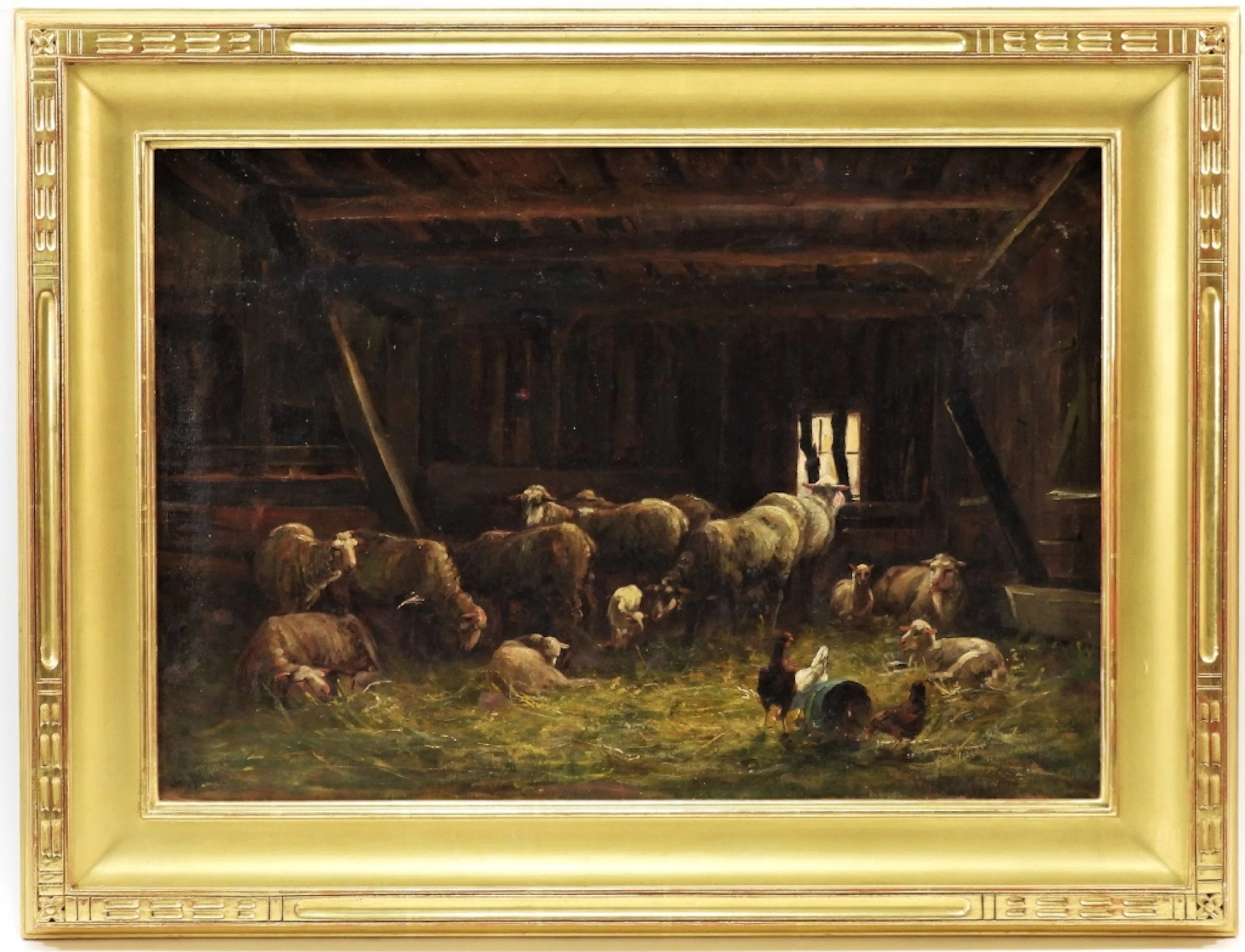 John Austin Monks Sheep Farm Painting - John Austin Monks