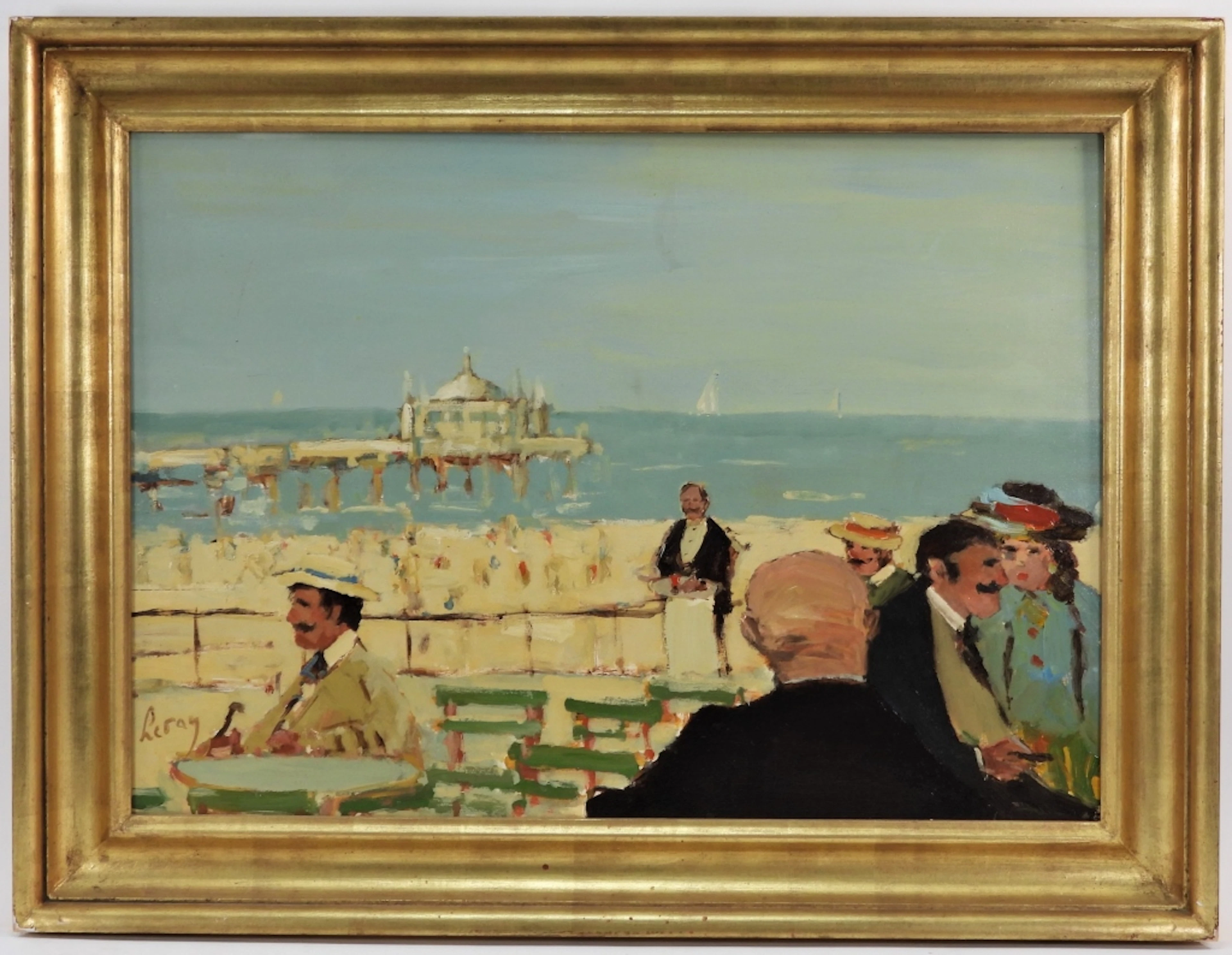 Bart Schouten Leroy Beachgoers Painting - Bart Schouten Leroy