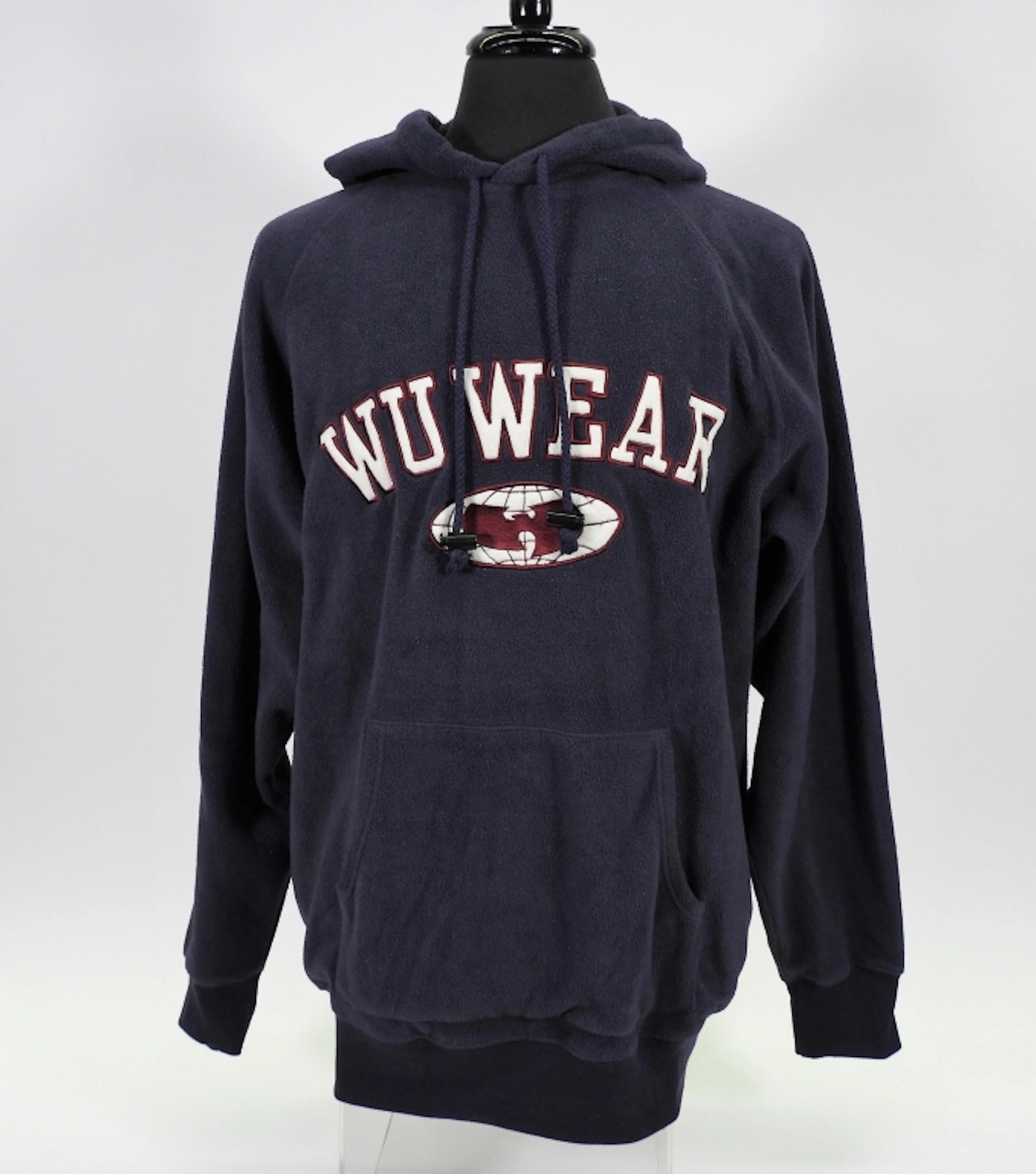 Vintage Wu-Wear Navy Fleece Pullover Hoodie